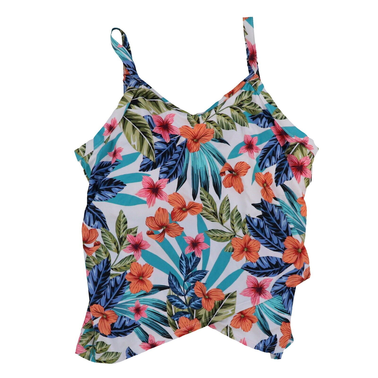 Swim Solutions Women's Plus Size Tankini Swim Top Swimsuit Bathing Suit New - Picture 2 of 4