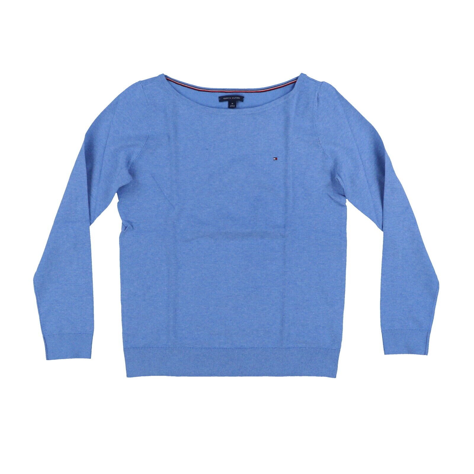 Tommy Hilfiger Women's Sweater Lightweight Boatneck Pullover Outerwear Flag Logo - Picture 5 of 12