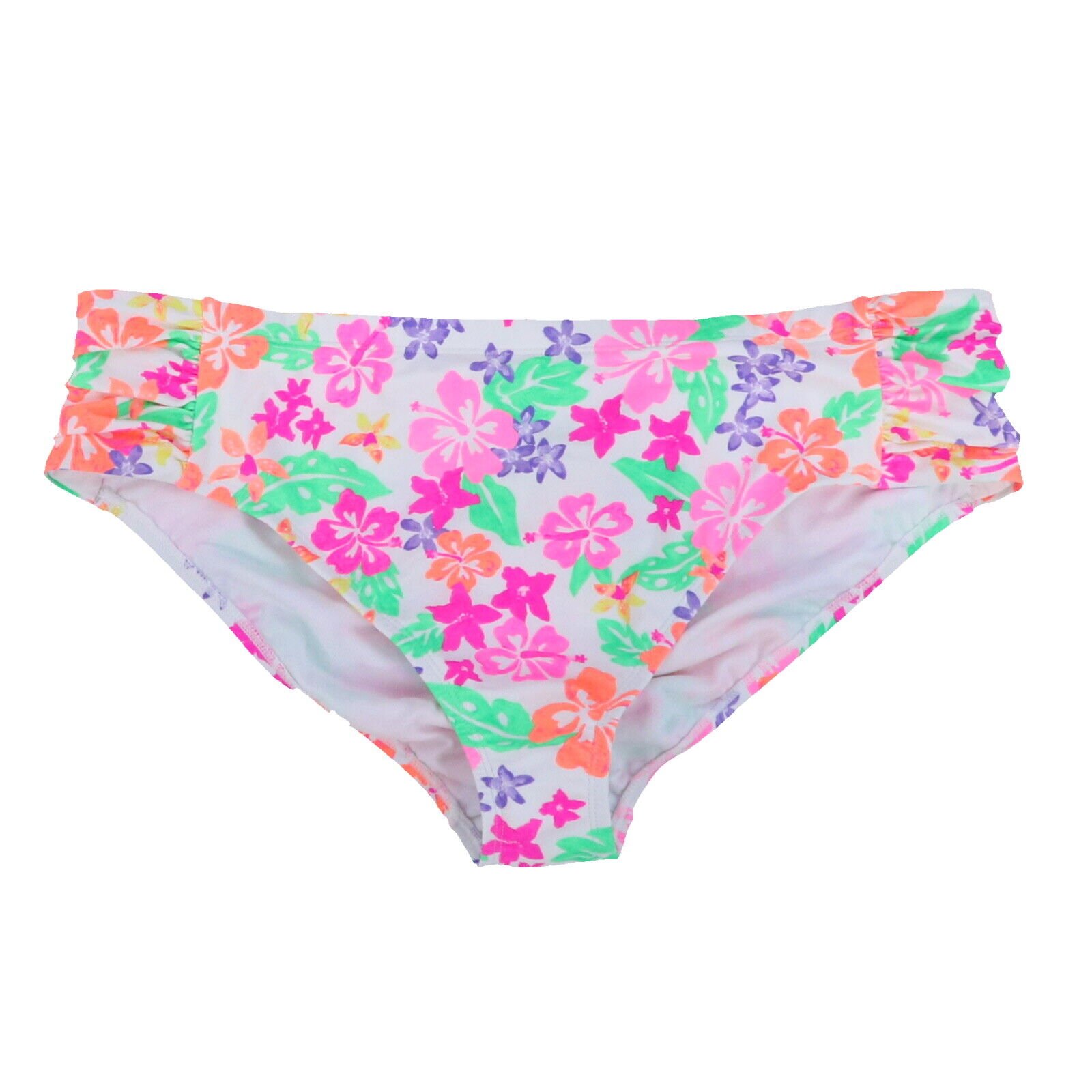 California Waves Womens Plus Size Swim Bottoms Stretch Mid-Rise Muticolor Floral - Picture 9 of 15