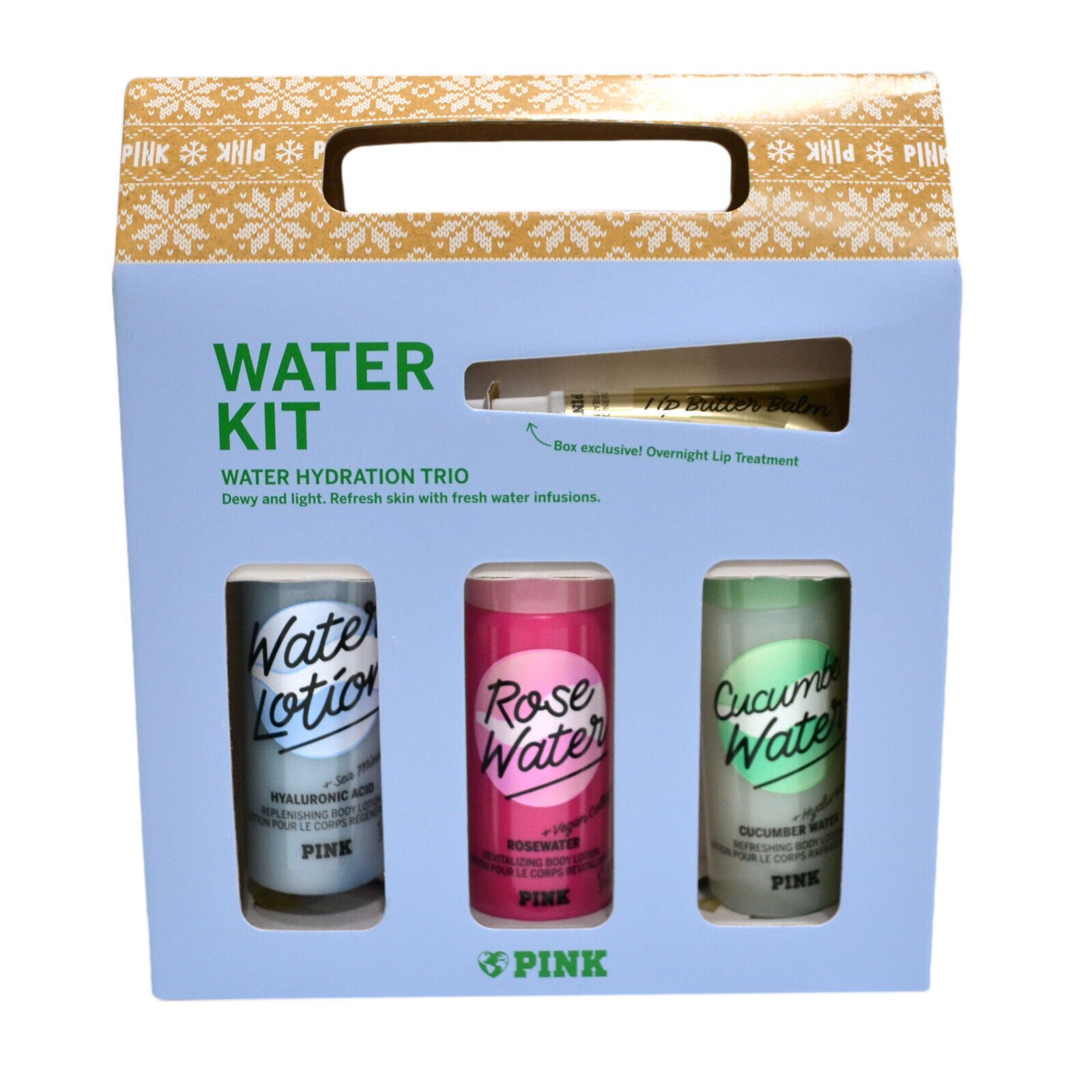 Victoria's Secret Pink Gift Set Kit Travel Lotion Hydration Trio
