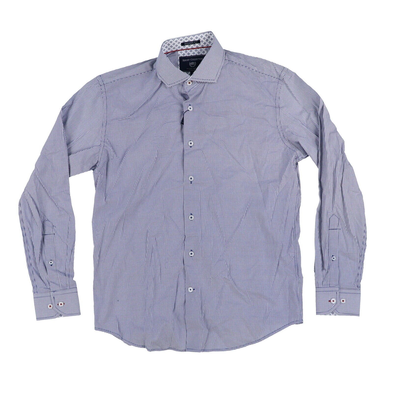 Report Collection Men s Dress Shirt Modern Fit Long Sleeve Collared Buttondown - Picture 14 of 16