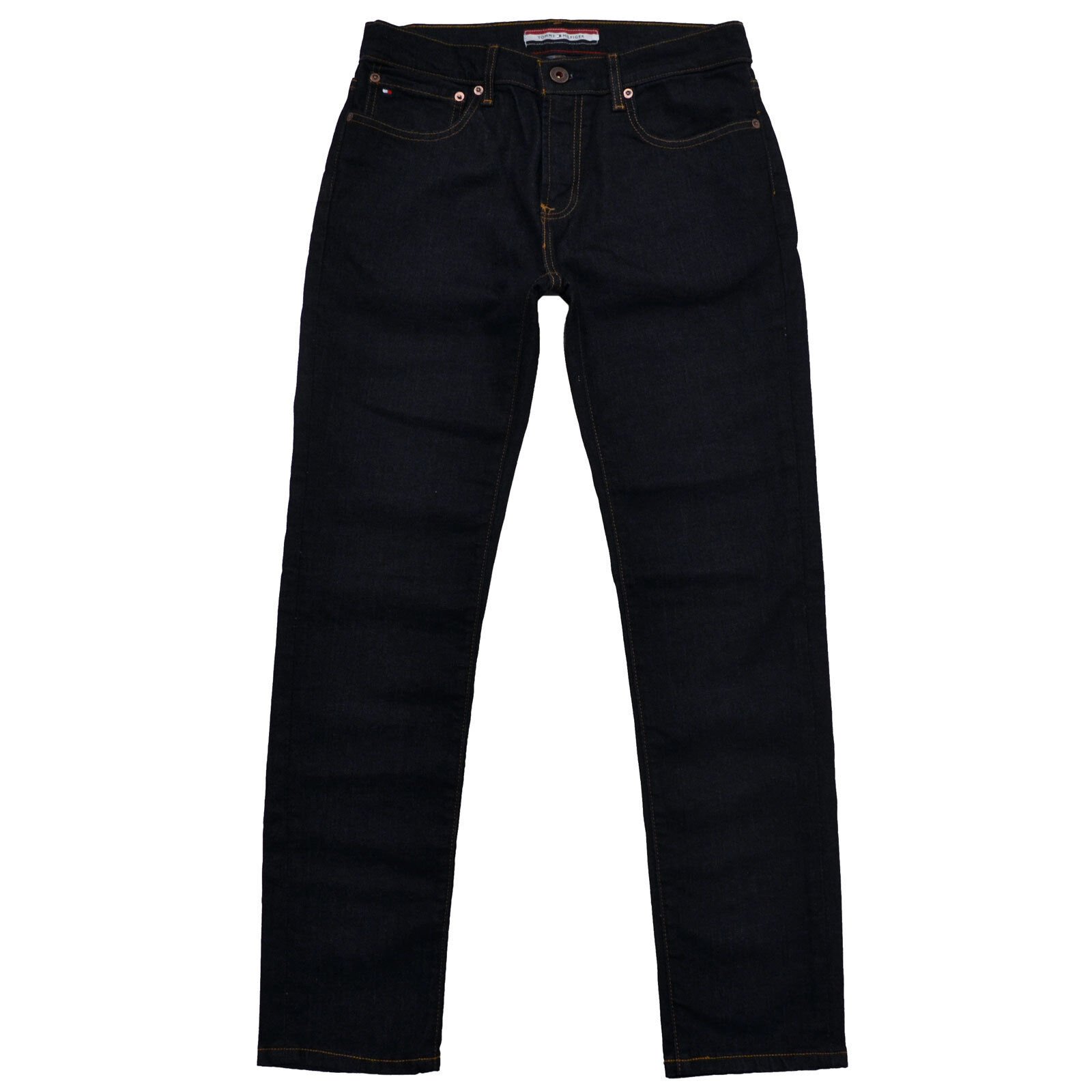 Tommy Hilfiger Mens Jeans Slim Fit Denim Pants Casual Bottoms Flag Logo New Nwt - Picture 2 of 4