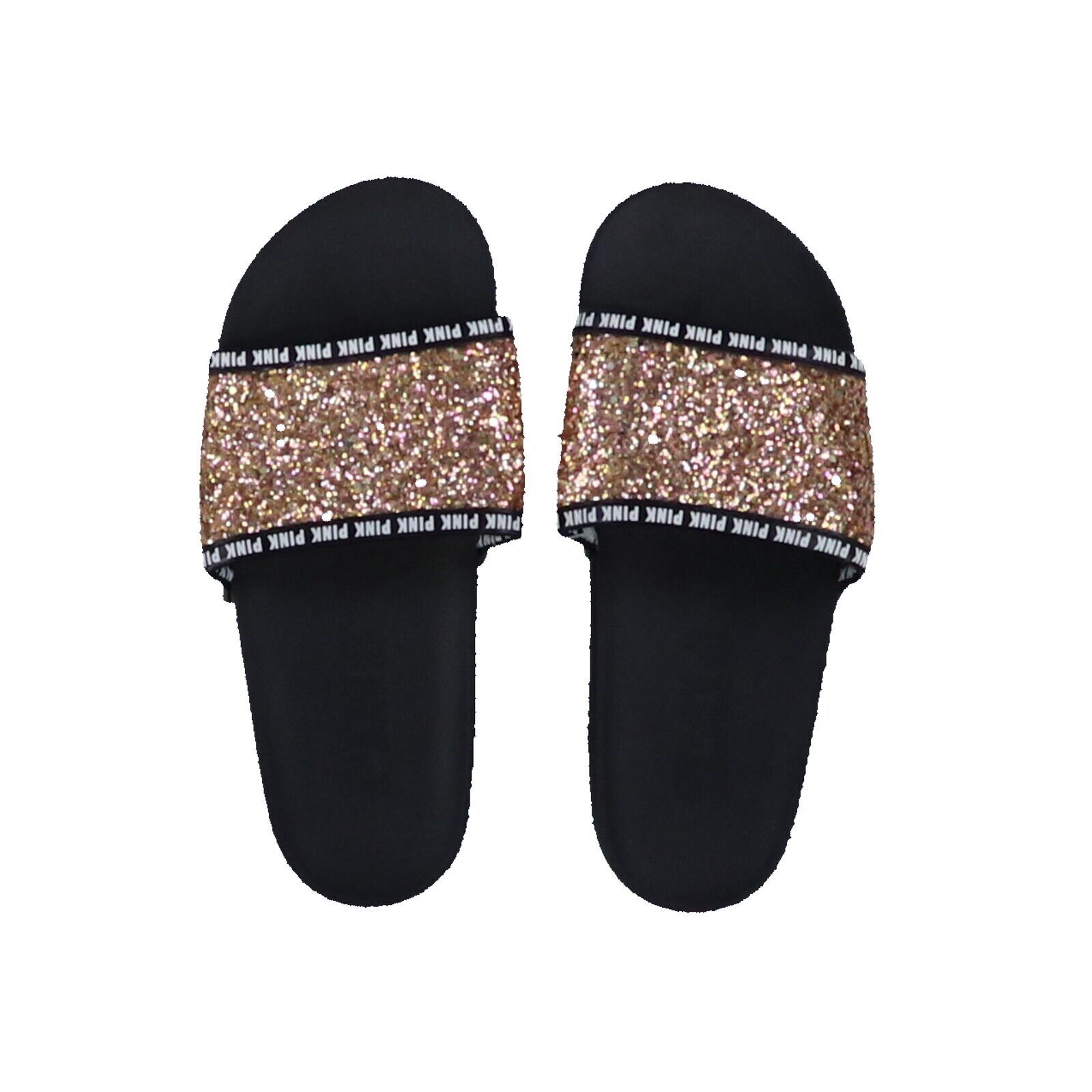Victoria's Secret Pink Womens Slides Slip On Sandals Slippers Flip Flops New Vs - Picture 12 of 12