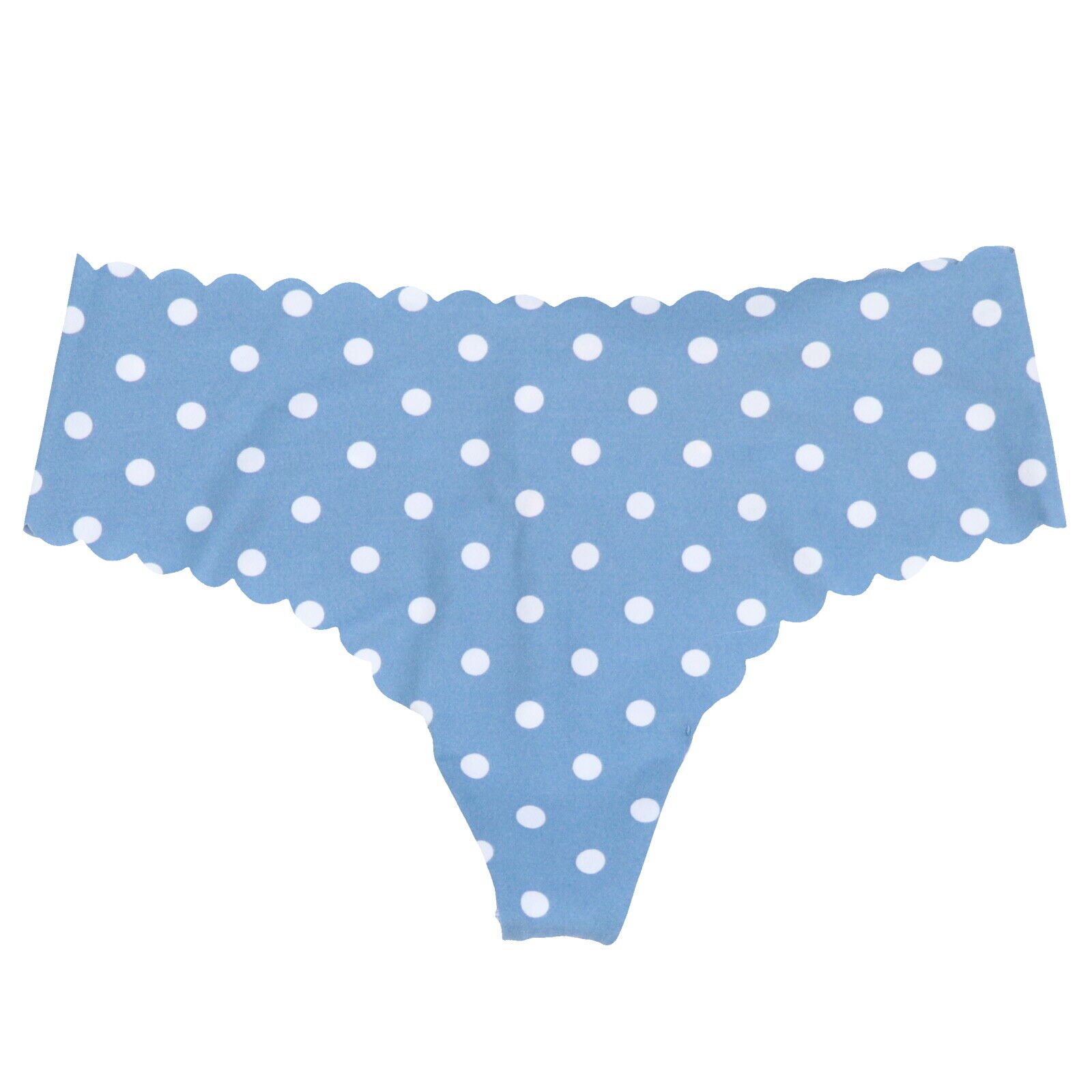 Slate Blue White Polka Dots