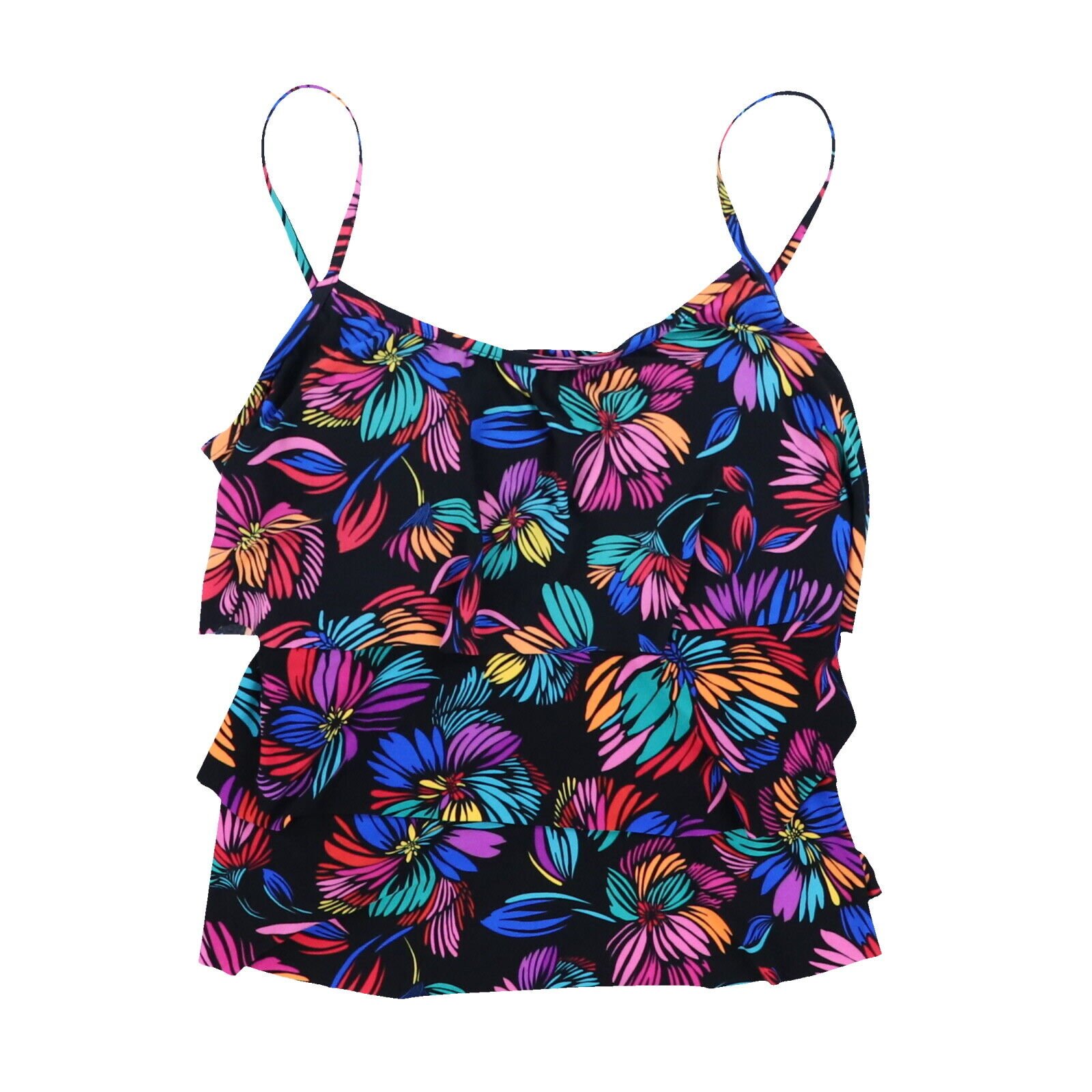 Swim Solutions Womens Tankini Swimsuit Top Slimming V-Neck Stretch Bathing Suit - Picture 10 of 11