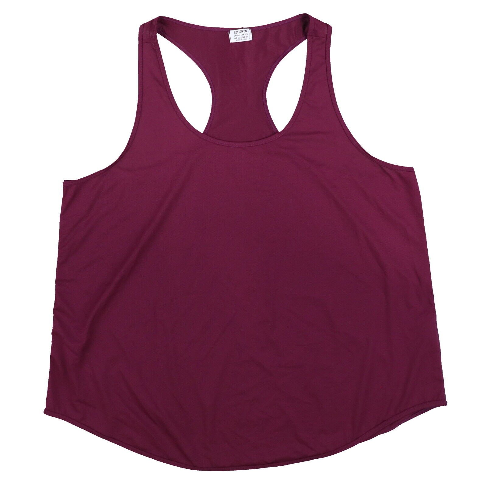 Cotton On Women's Plus Size Tank Top Gym Activewear T-Shirt Racerback Tee 14 16 - Picture 3 of 3