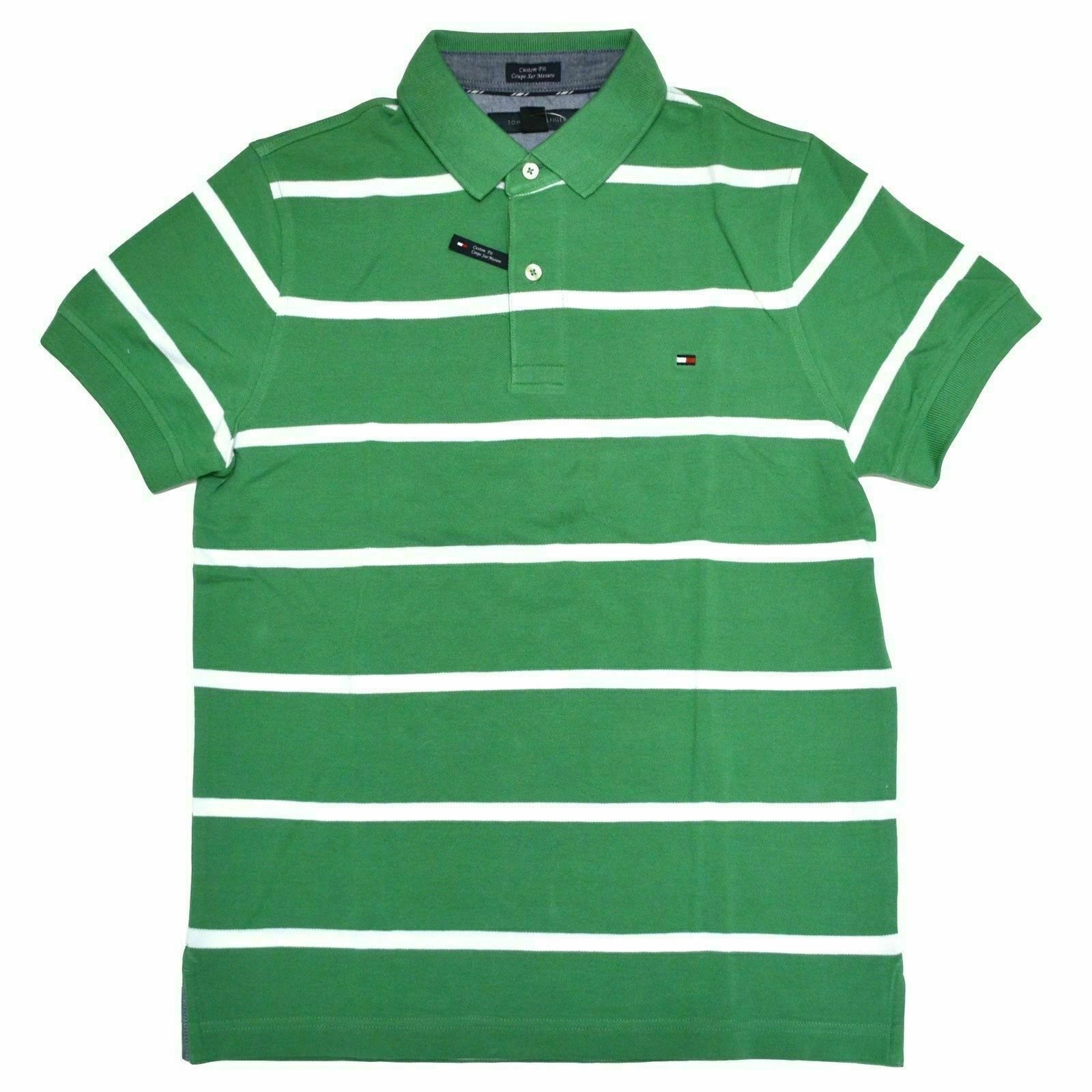 Polo uomo Tommy Hilfiger vestibilità personalizzata maglia manica corta logo bandiera nuova - Foto 16 di 23