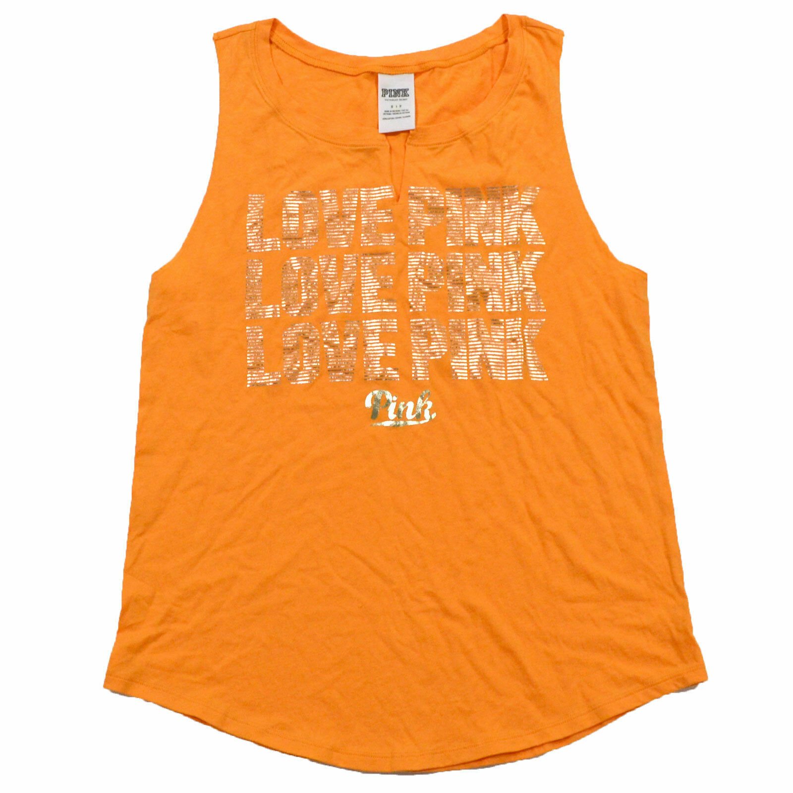 Victoria's Secret Pink Tank Top Tee Graphic Logo Sleeveless T-Shirt New Xs S M - Picture 2 of 9