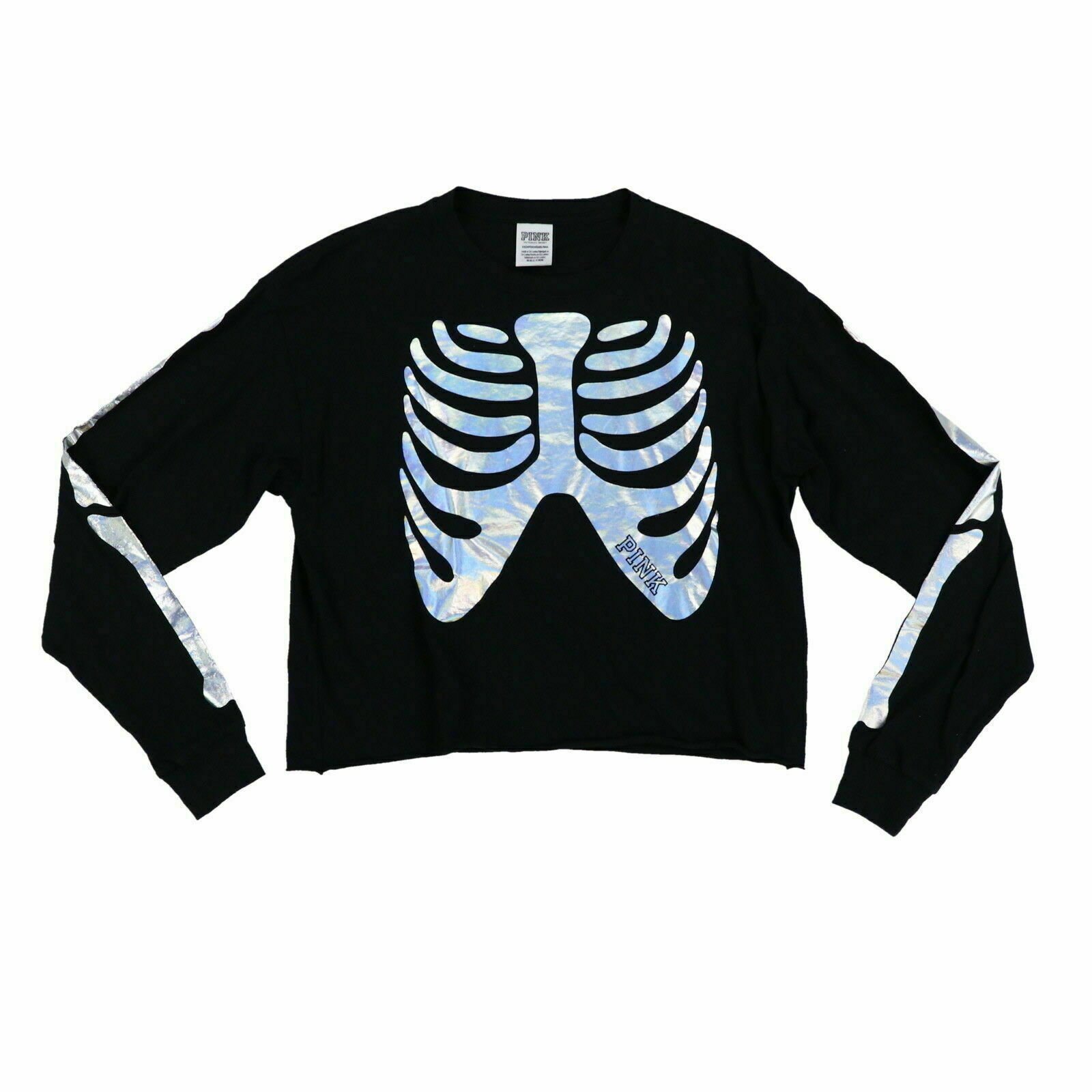 Victoria's Secret Pink T-Shirt Long Sleeve Graphic Tee Vs Logo Casual New Nwt - 第 11/21 張圖片