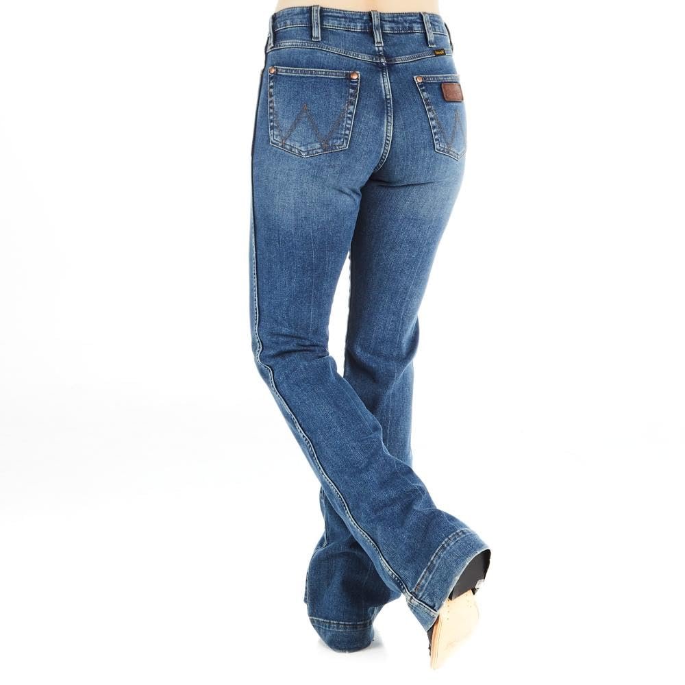 Wrangler pantalone donna retrò vita alta jeans casual fondo denim - Foto 15 di 15