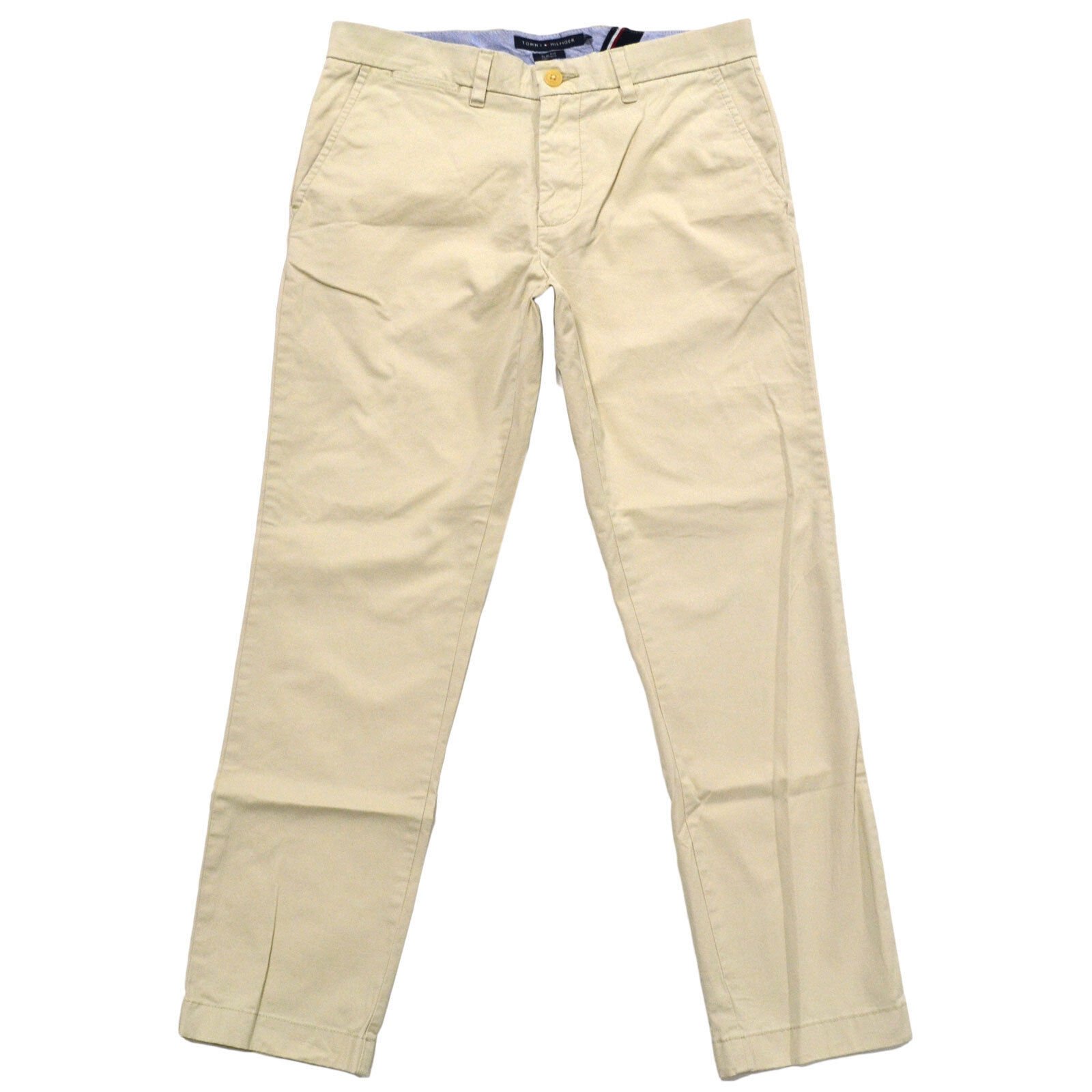 Tommy Hilfiger Herren Chinohose schmale Passform flache Freizeithosen vorne Flagge Logo neu - Bild 5 von 14