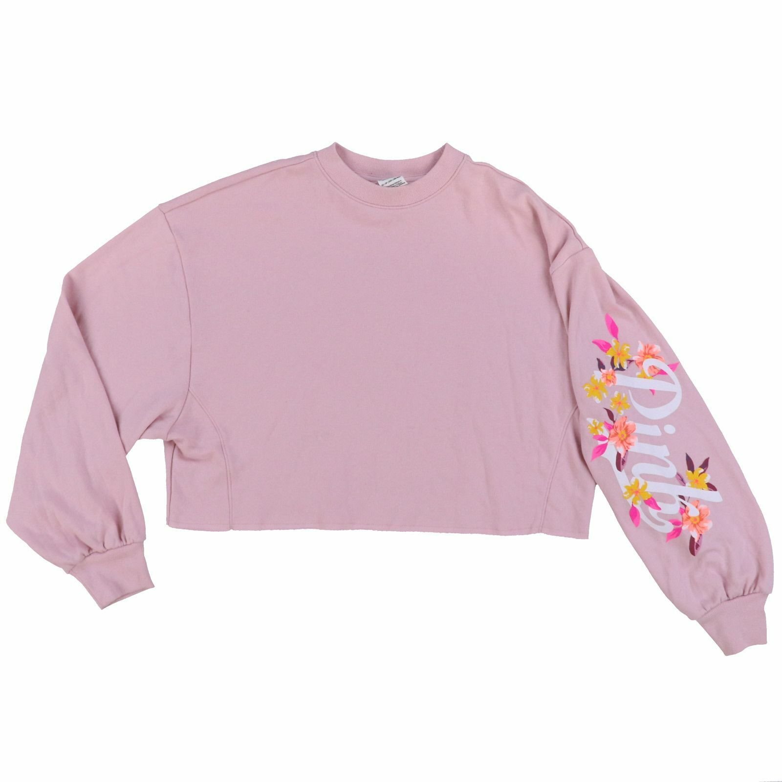 Victoria's Secret Pink Womens Cropped Sweatshirt Pullover Logo Long Sleeve New - Picture 11 of 25
