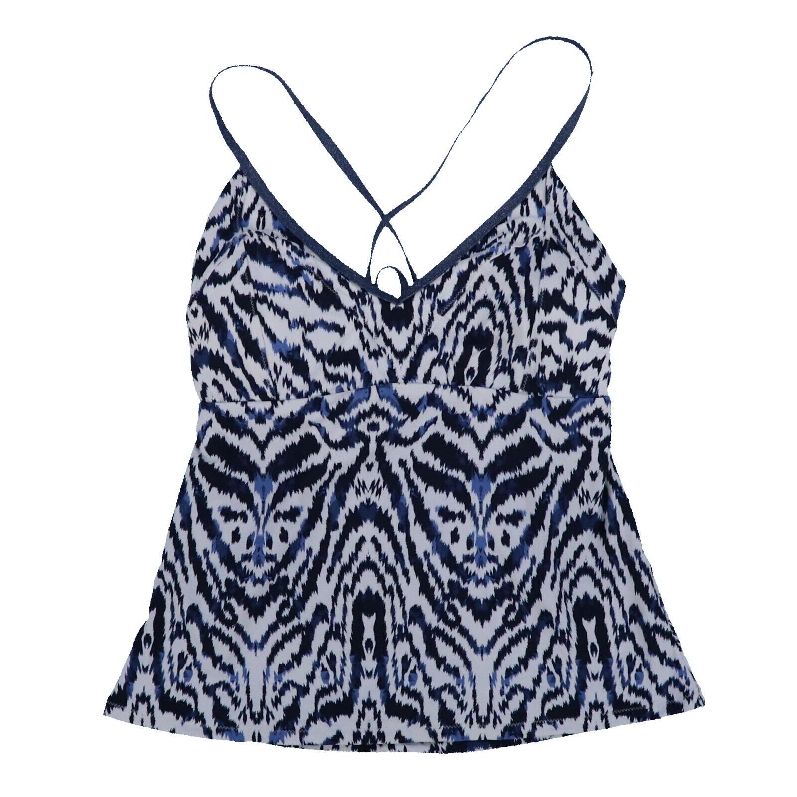 Jessica Simpson Womens Tankini Swim Top Tie Front Bathing Suit Swimwear S M Xl - Picture 5 of 6