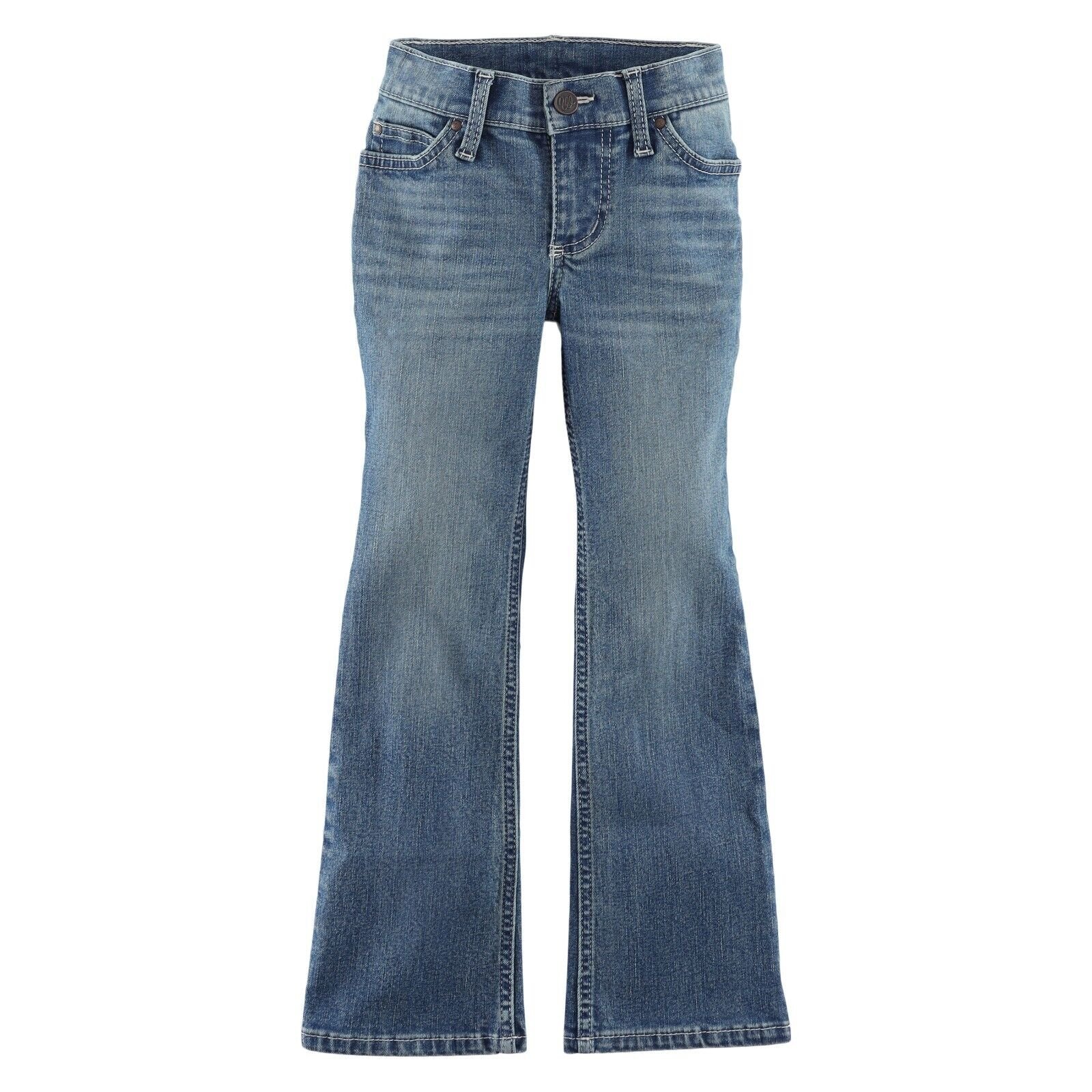 Wrangler Girl's Nicole Retro Bootcut Jeans Denim Pants Bottoms 6 8 10 12 14 New - Picture 3 of 3