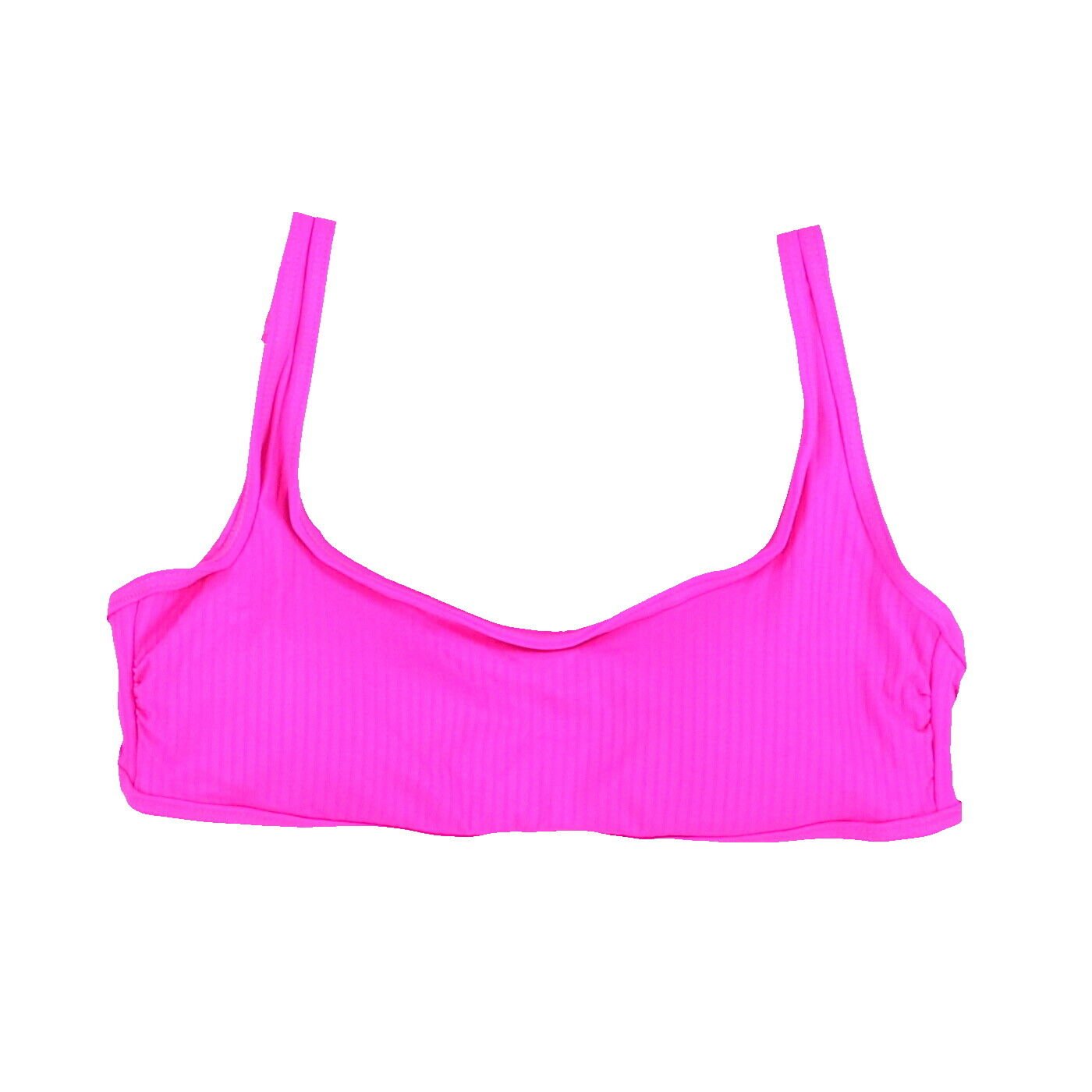 California Waves Womens Bralette Bikini Top Ribbed Padded Swimsuit S M L New - Picture 4 of 5