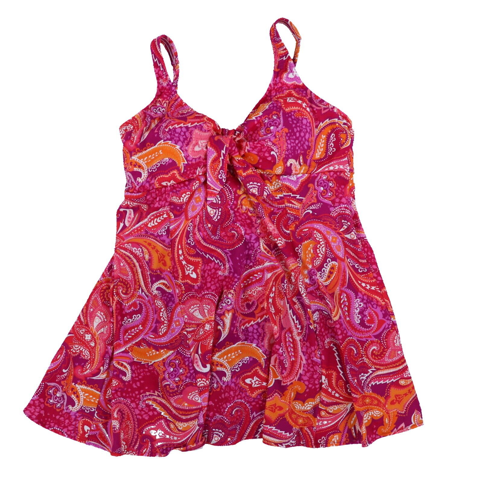 Swim Solutions Womens Plus Size Tankini Top V-Neck Swimdress Slimming New Nwt - Afbeelding 9 van 10