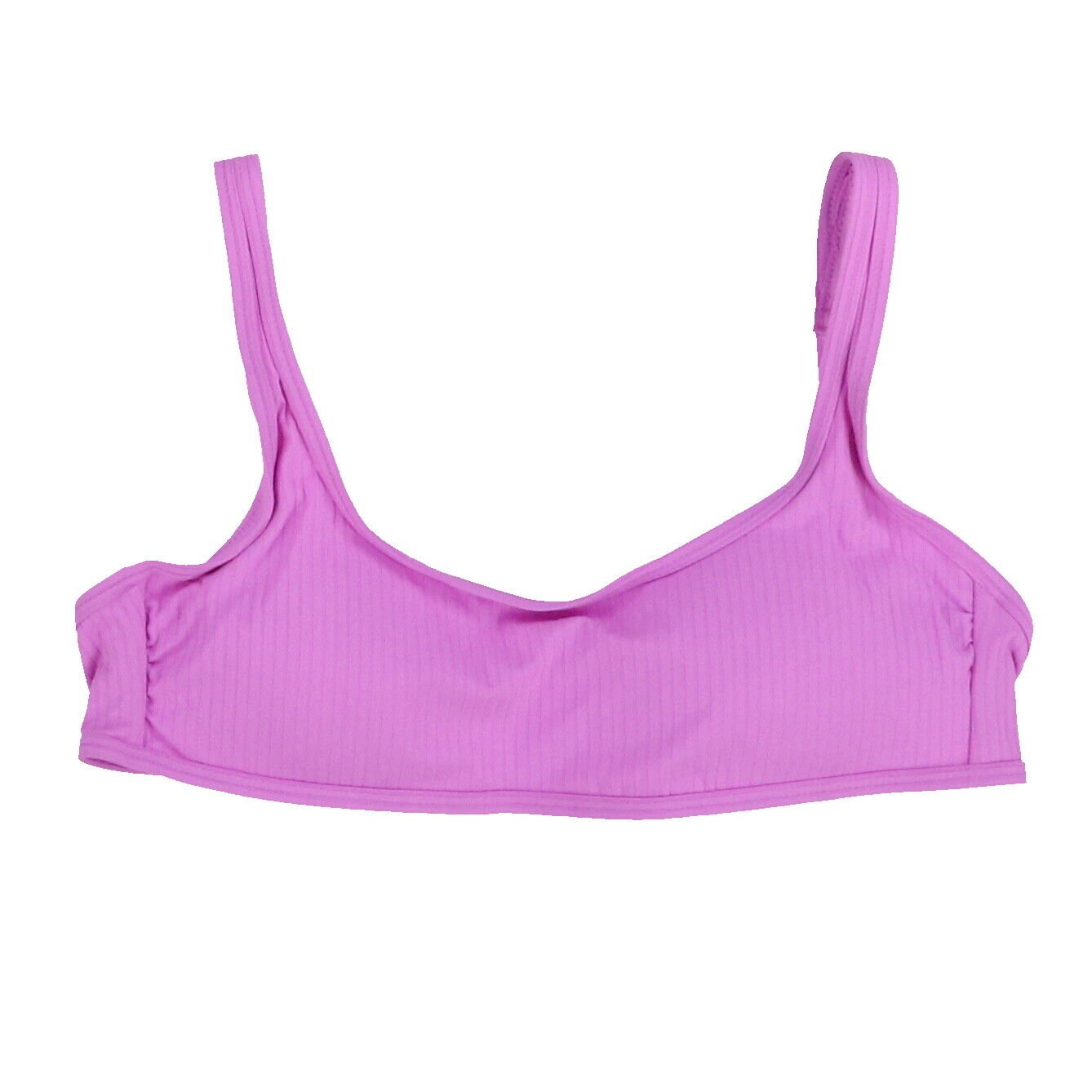 California Waves Womens Bralette Bikini Top Ribbed Padded Swimsuit S M L New - Picture 3 of 5