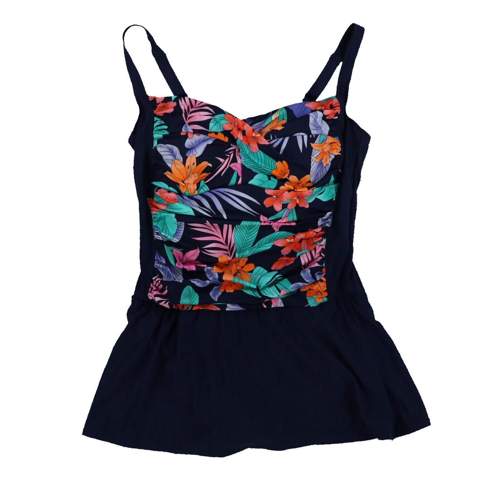 Swim Solutions Womens Plus Size Tankini Top V-Neck Swimdress Slimming New Nwt - Afbeelding 10 van 10