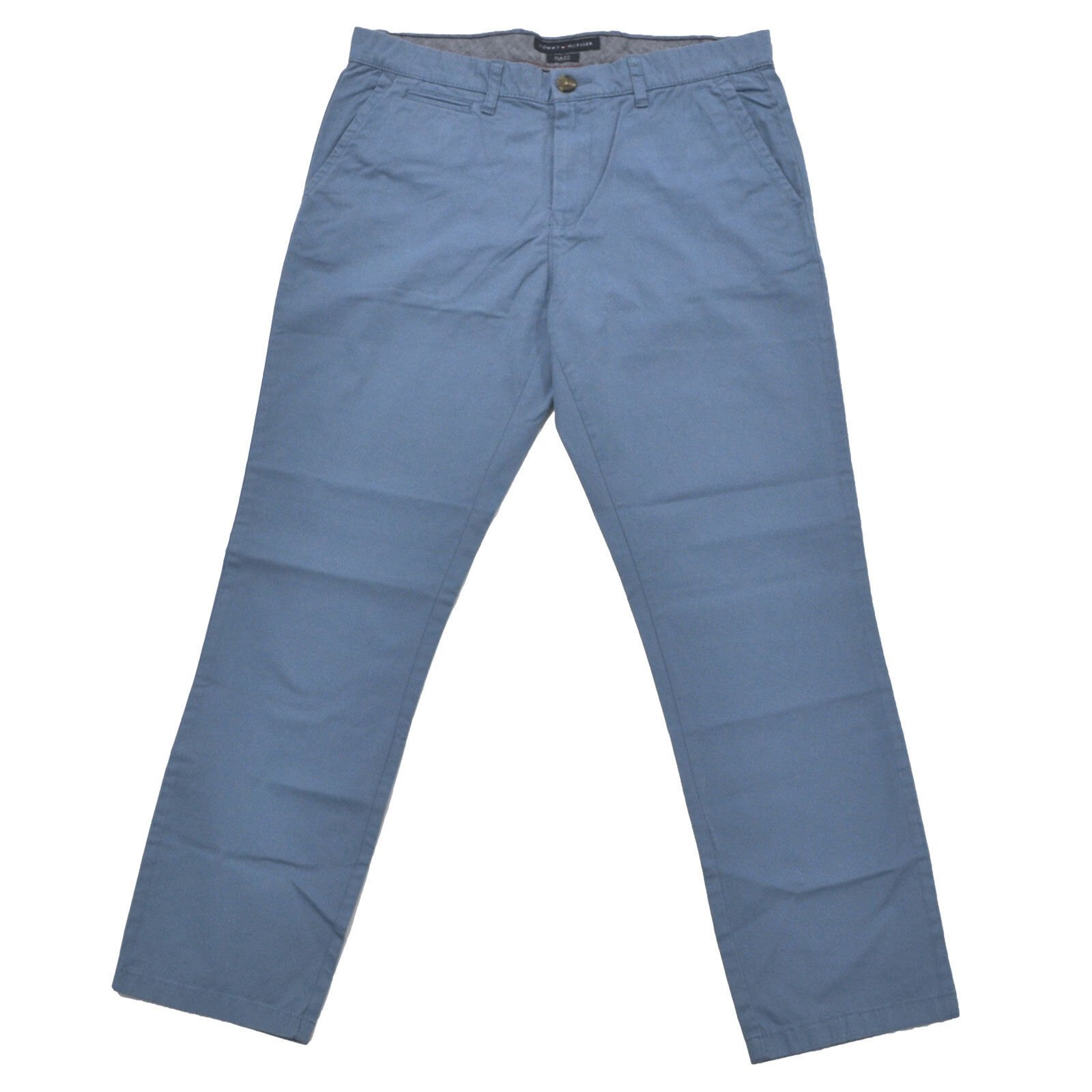Tommy Hilfiger Herren Chinohose schmale Passform flache Freizeithosen vorne Flagge Logo neu - Bild 6 von 14