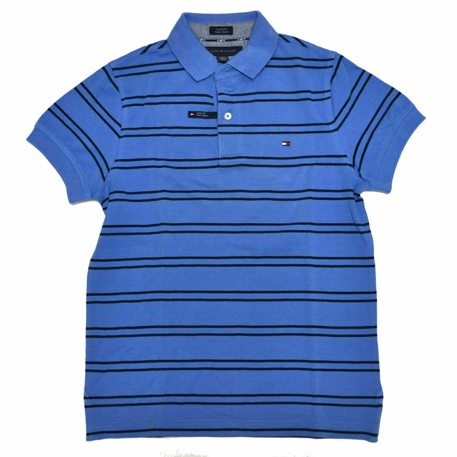Polo uomo Tommy Hilfiger vestibilità personalizzata maglia manica corta logo bandiera nuova - Foto 15 di 23