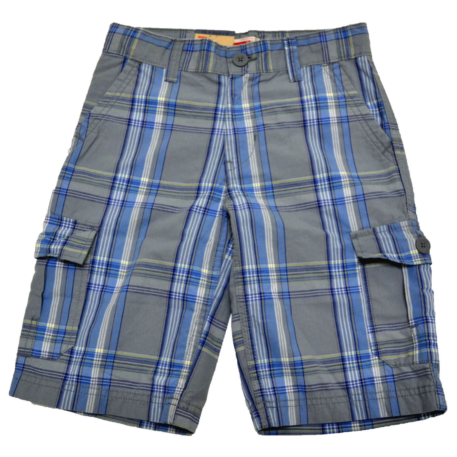 Levis Jungen Cargoshorts lässig flache Unterseite vorne entspannte Passform Canvas 5 6 14 Neu - Bild 4 von 10