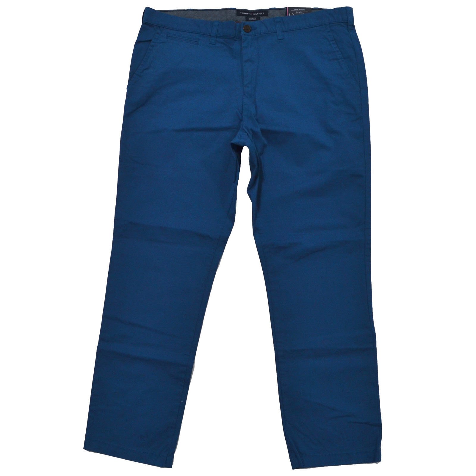 Tommy Hilfiger Herren Chinohose schmale Passform flache Freizeithosen vorne Flagge Logo neu - Bild 7 von 14