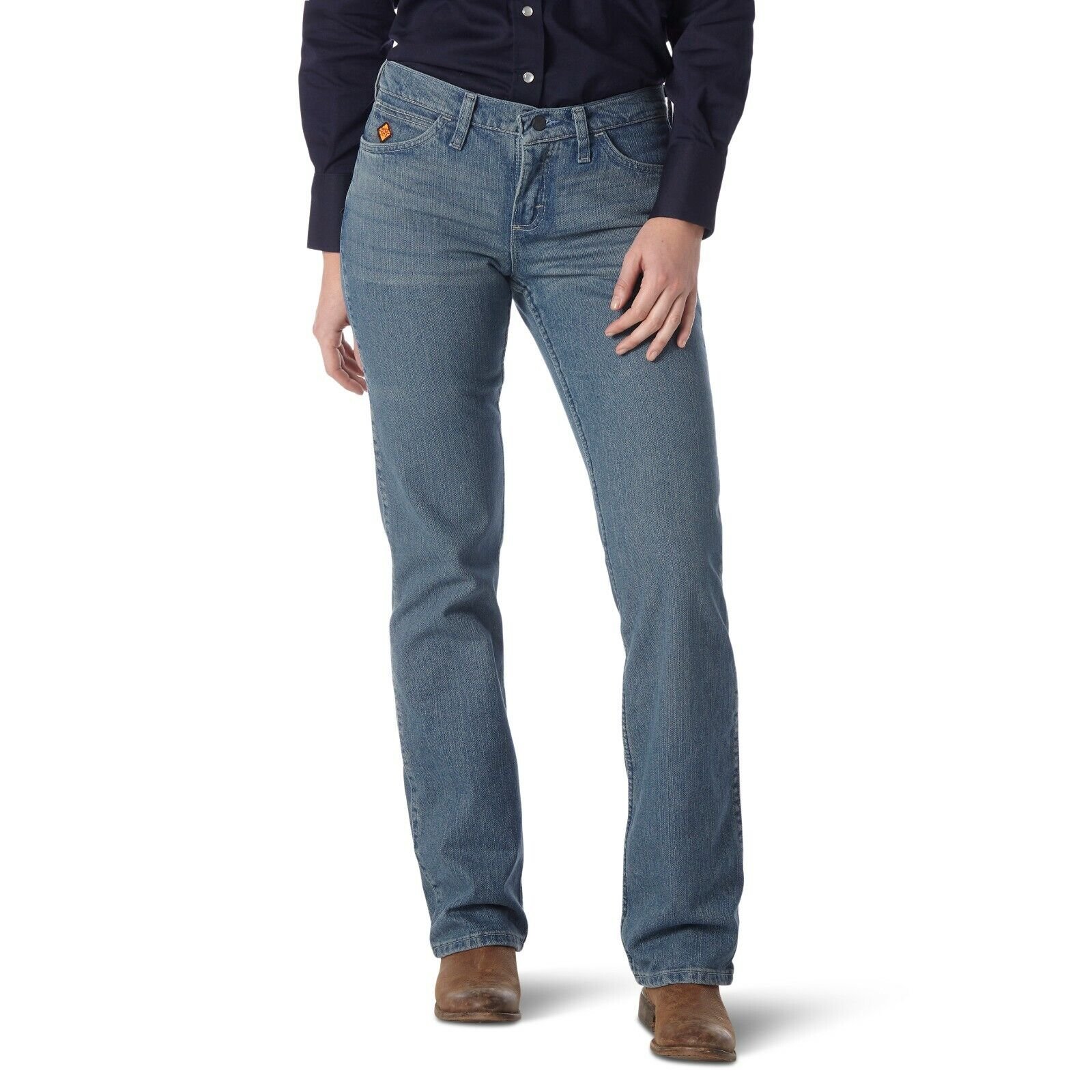 Wrangler Womens Jeans Fr Flame Resistant Cool Vantage Boot Cut Denim Pants  New