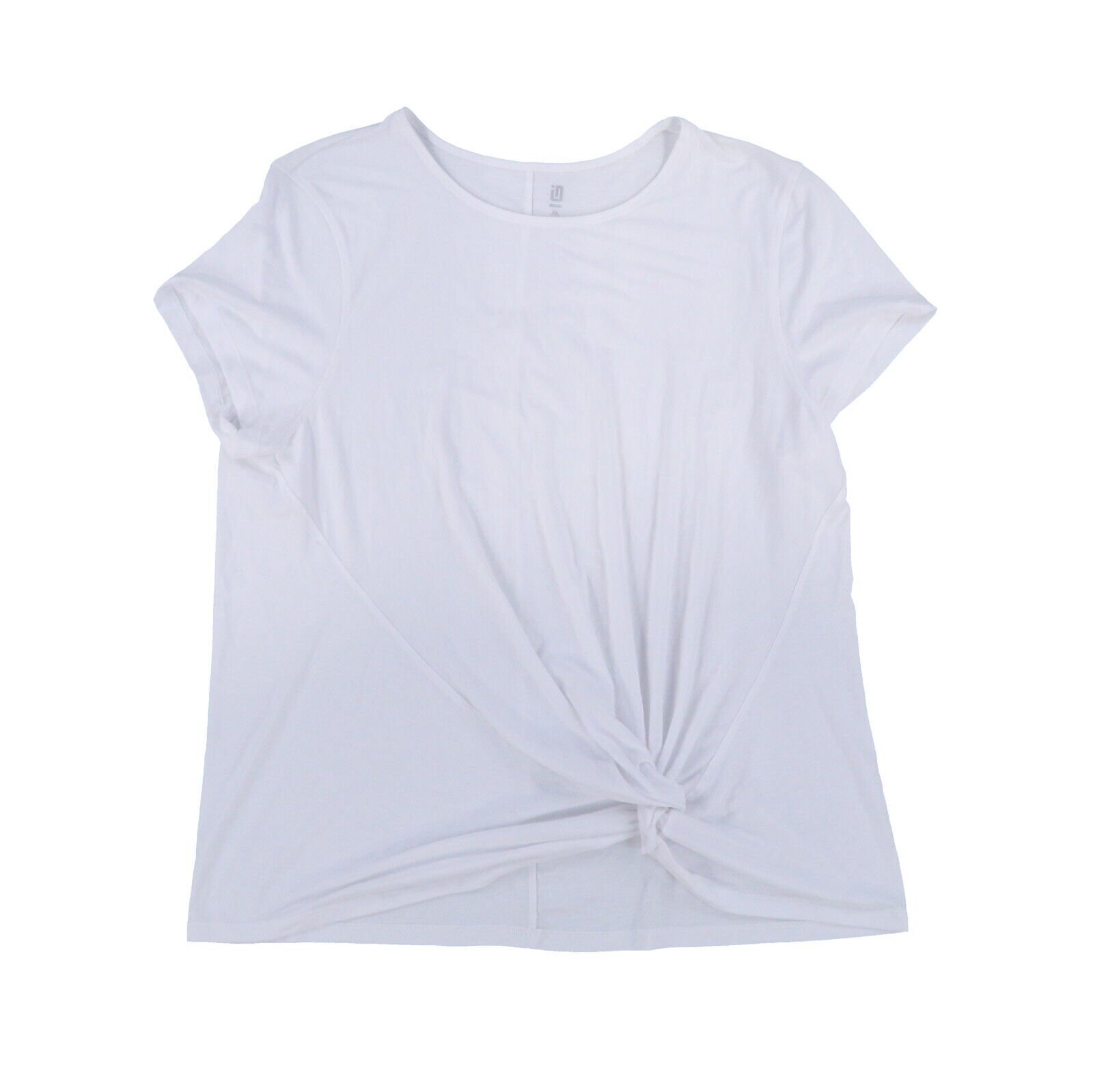 Ideology Women’s Side-Tie Crewneck T-Shirt, Short-Sleeve Casual Top Activewear
