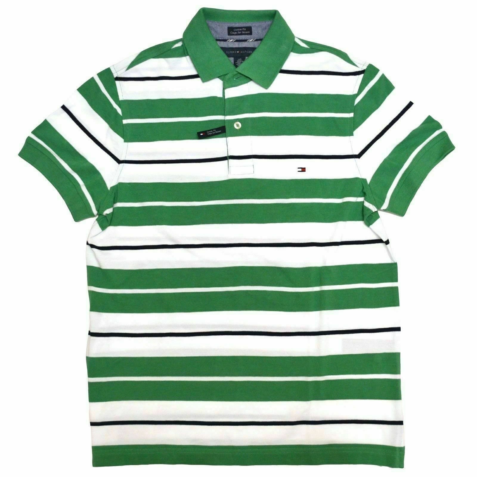 Polo uomo Tommy Hilfiger vestibilità personalizzata maglia manica corta logo bandiera nuova - Foto 17 di 23