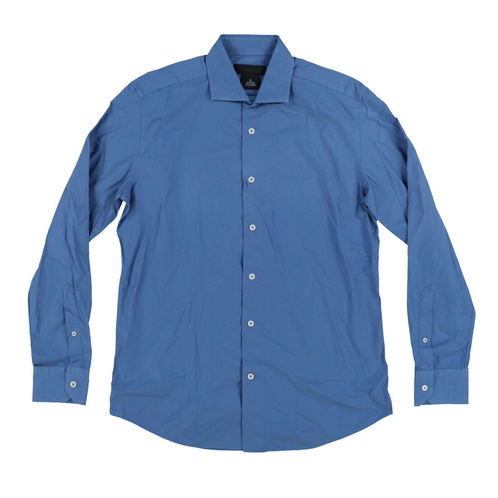 Camisa Dylan Gris Para Hombres Buttondown Manga Larga Cuello Abotonado Informal Nueva Con Etiquetas S M - Imagen 2 de 4