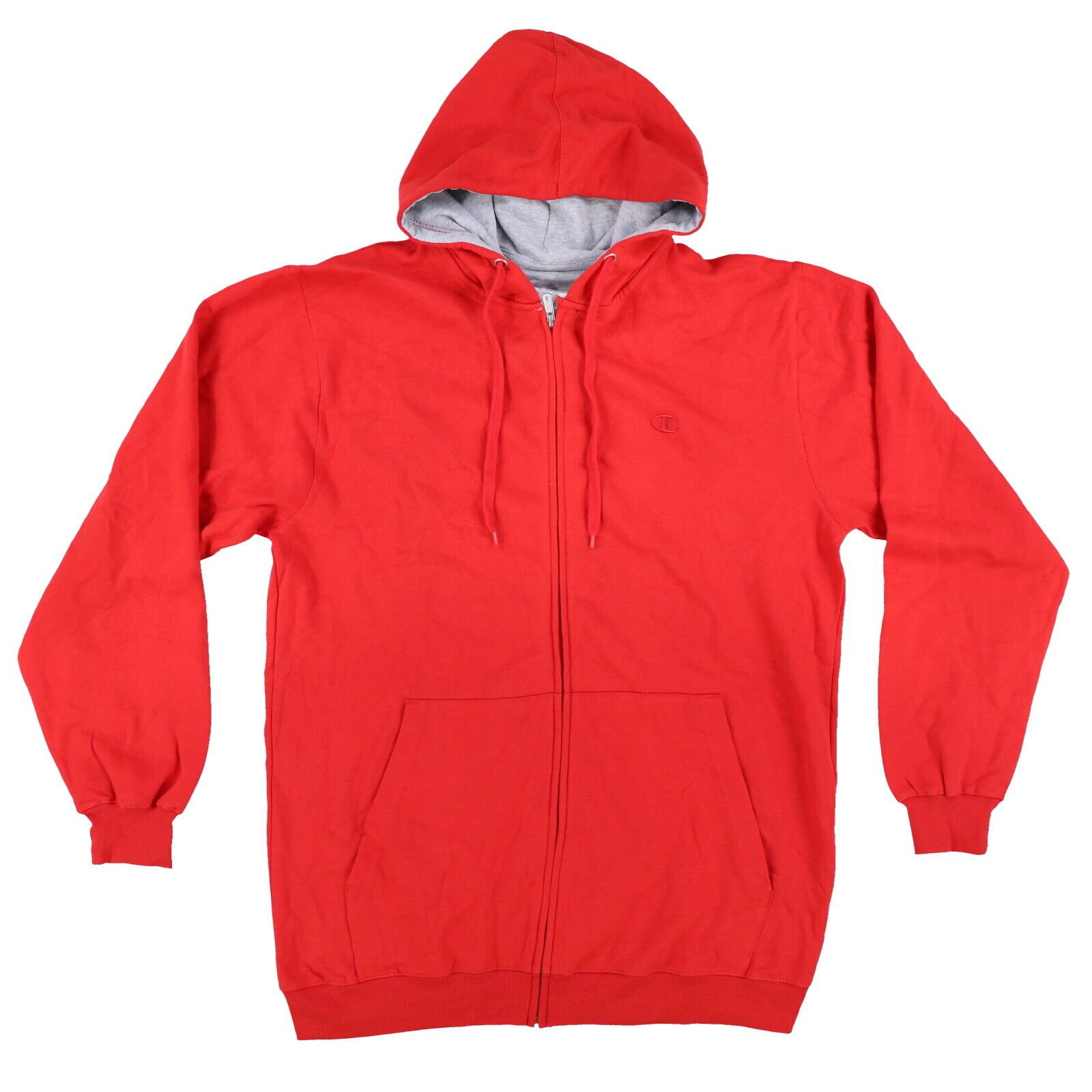 Champion Mens Big and Tall Full Zip Hoodie Long Sleeve Sweatshirt Red New - Picture 3 of 3