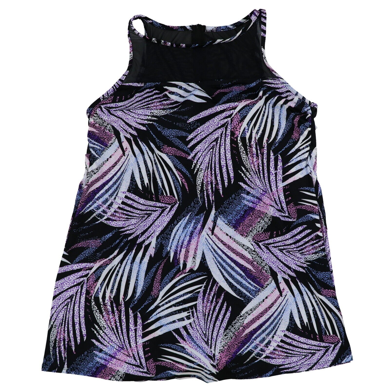 Swim Solutions Womens Plus Size Tankini Top Tummy-Control Mesh Swimdress New Nwt - Bild 2 von 4