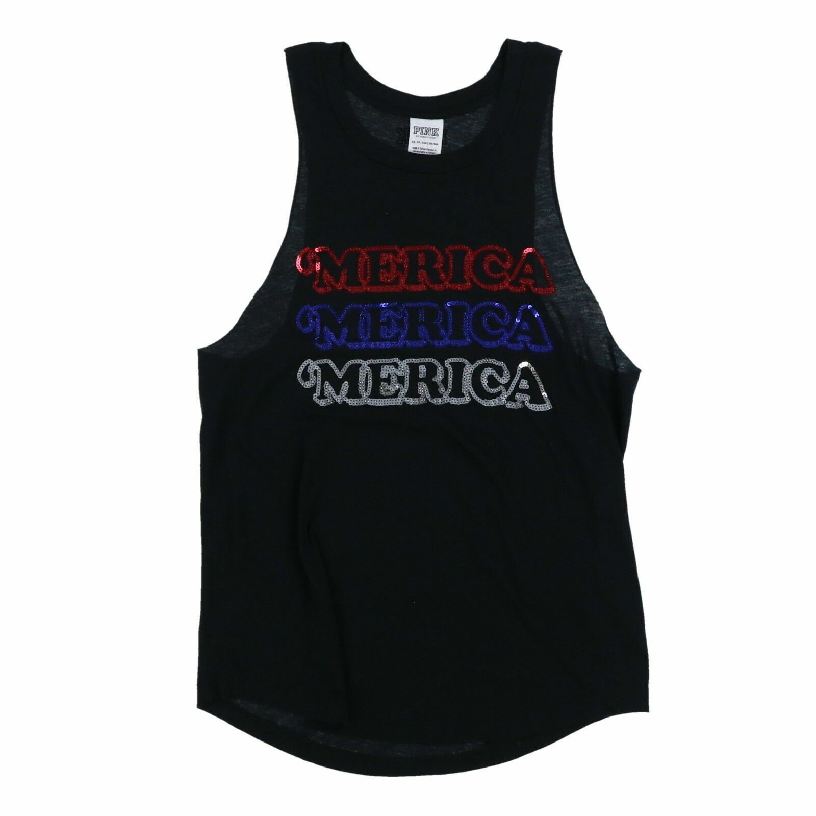 Victoria's Secret Pink Tank Top Tee Graphic Logo Sleeveless T-Shirt New Xs S M - Picture 4 of 9