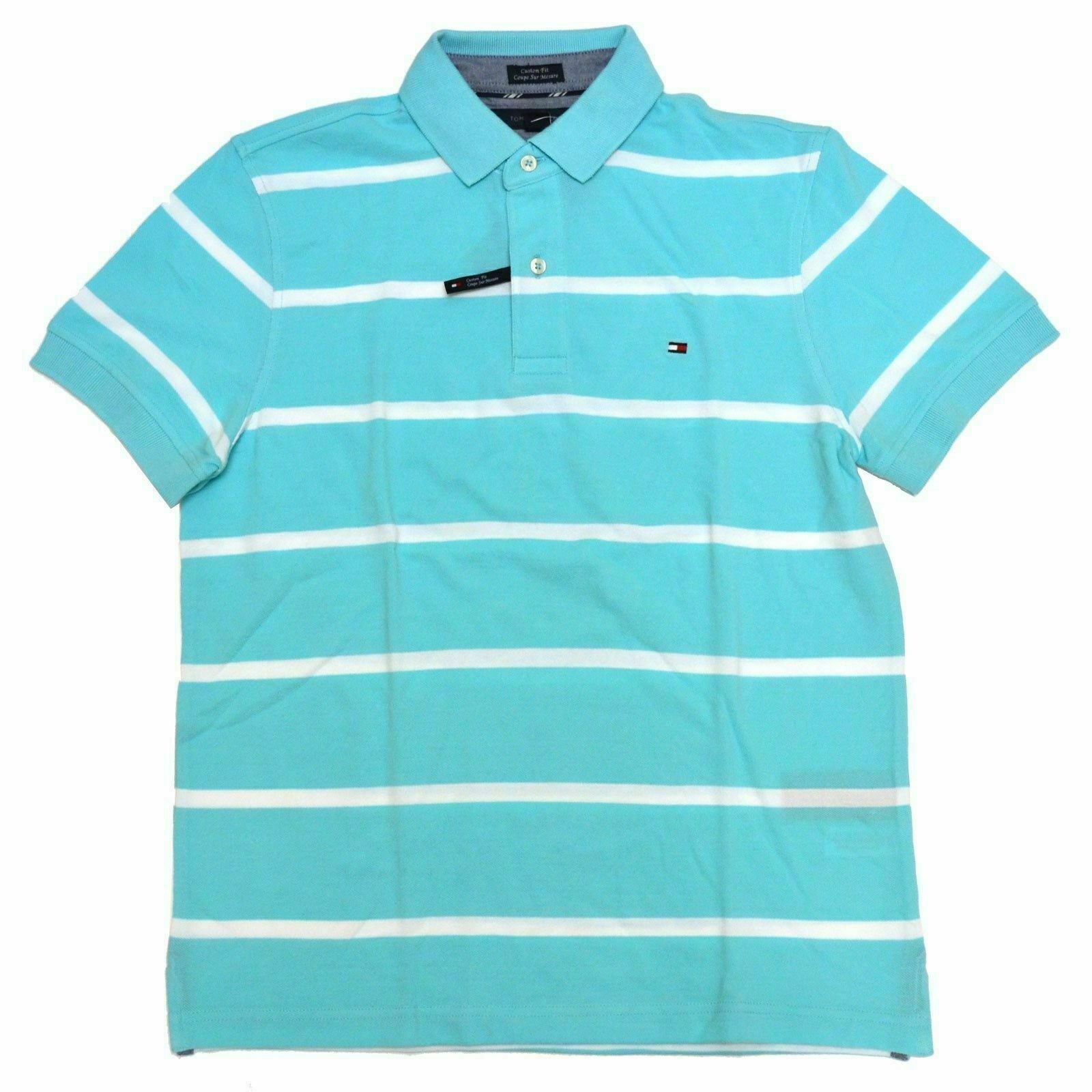 Polo uomo Tommy Hilfiger vestibilità personalizzata maglia manica corta logo bandiera nuova - Foto 12 di 23