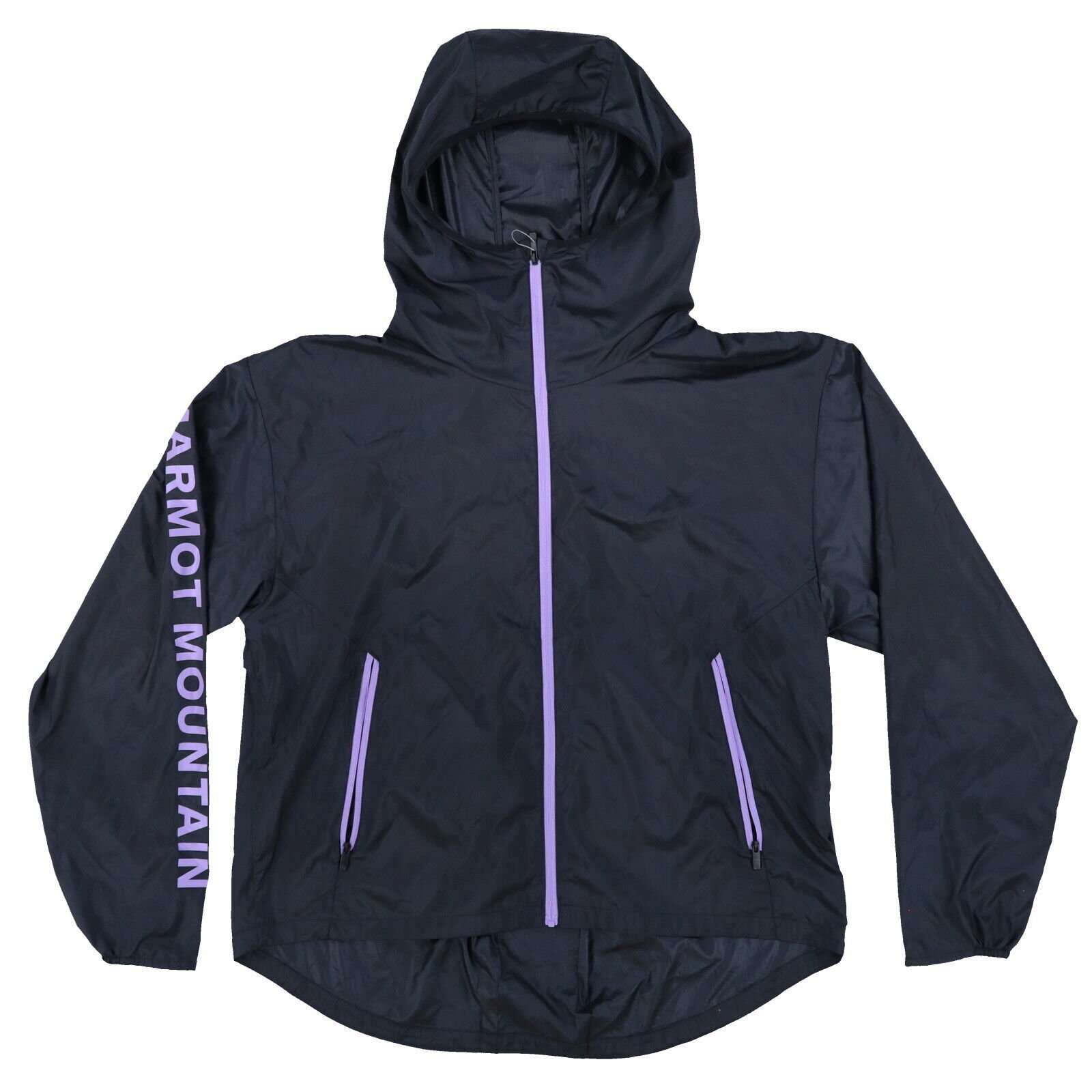 Marmot Womens Brooklyn Air Jacket Full Zip Windbreaker Hooded Pockets Black New - Picture 2 of 2