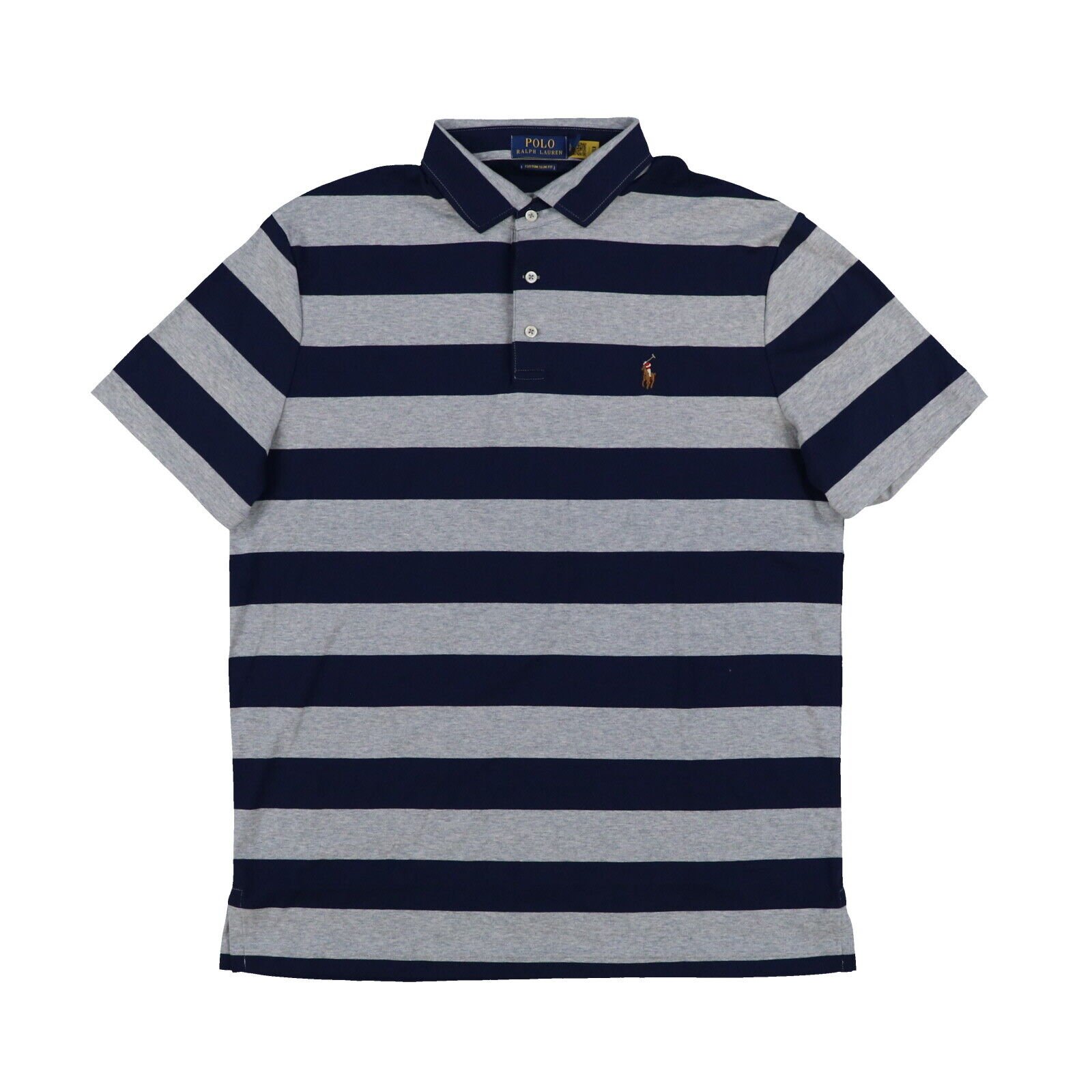 Gray Navy Stripes - 3 Button
