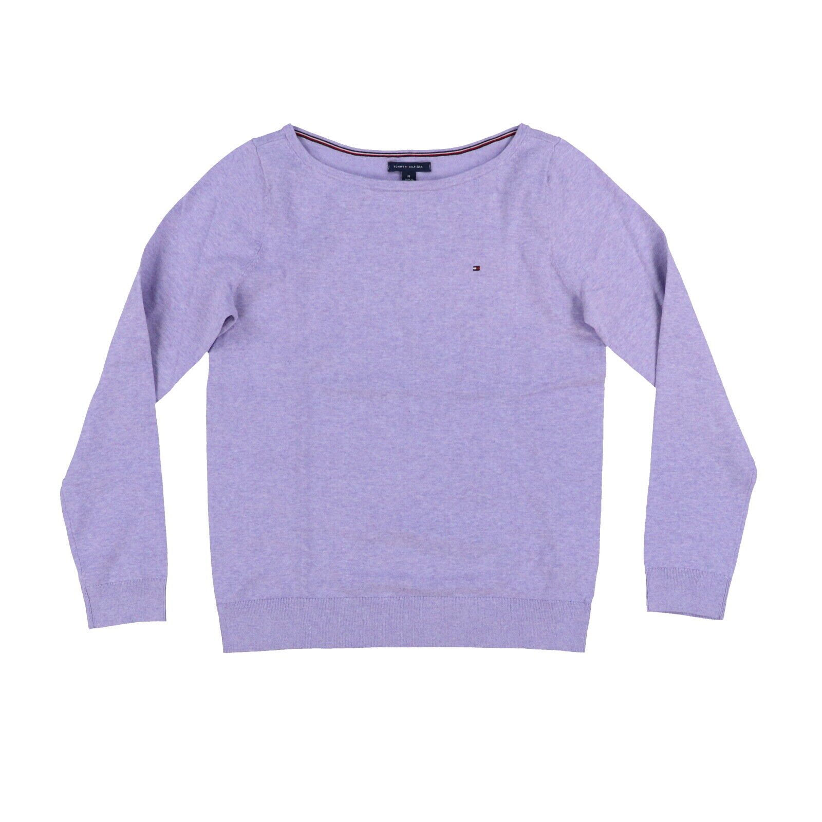 Tommy Hilfiger Women's Sweater Lightweight Boatneck Pullover Outerwear Flag Logo - Picture 6 of 12