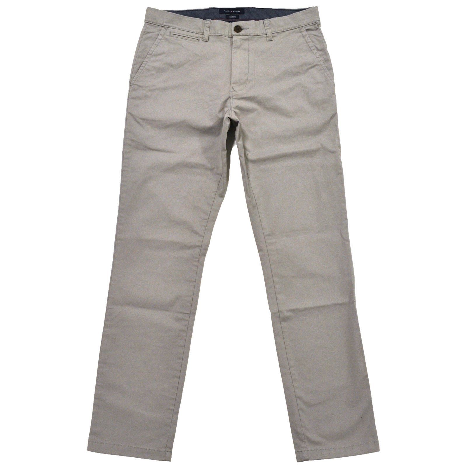 Tommy Hilfiger Herren Chinohose schmale Passform flache Freizeithosen vorne Flagge Logo neu - Bild 8 von 14
