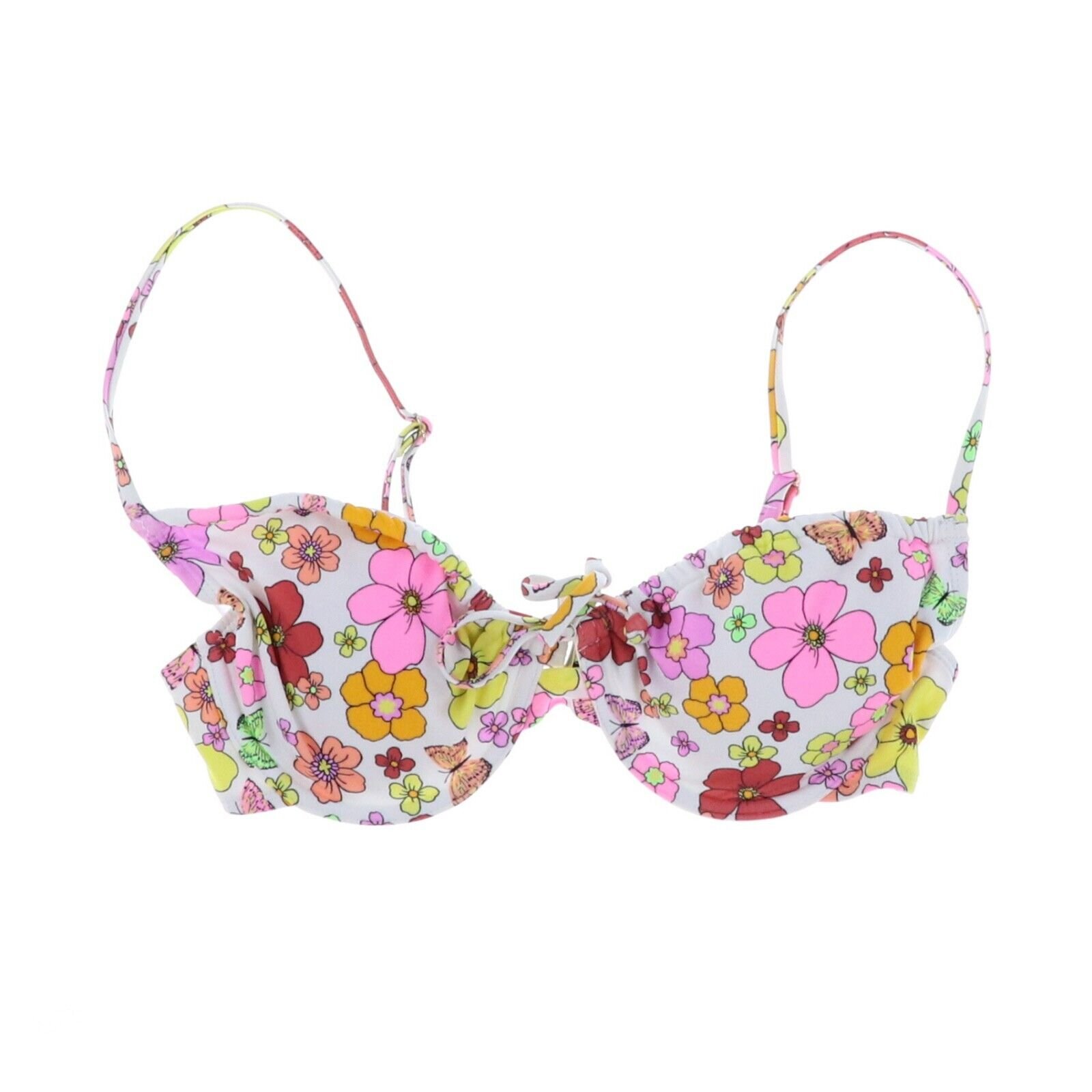 California Waves Womens Bikini Swim Top Stretch Adjustable Swimsuit Floral New - Bild 4 von 4