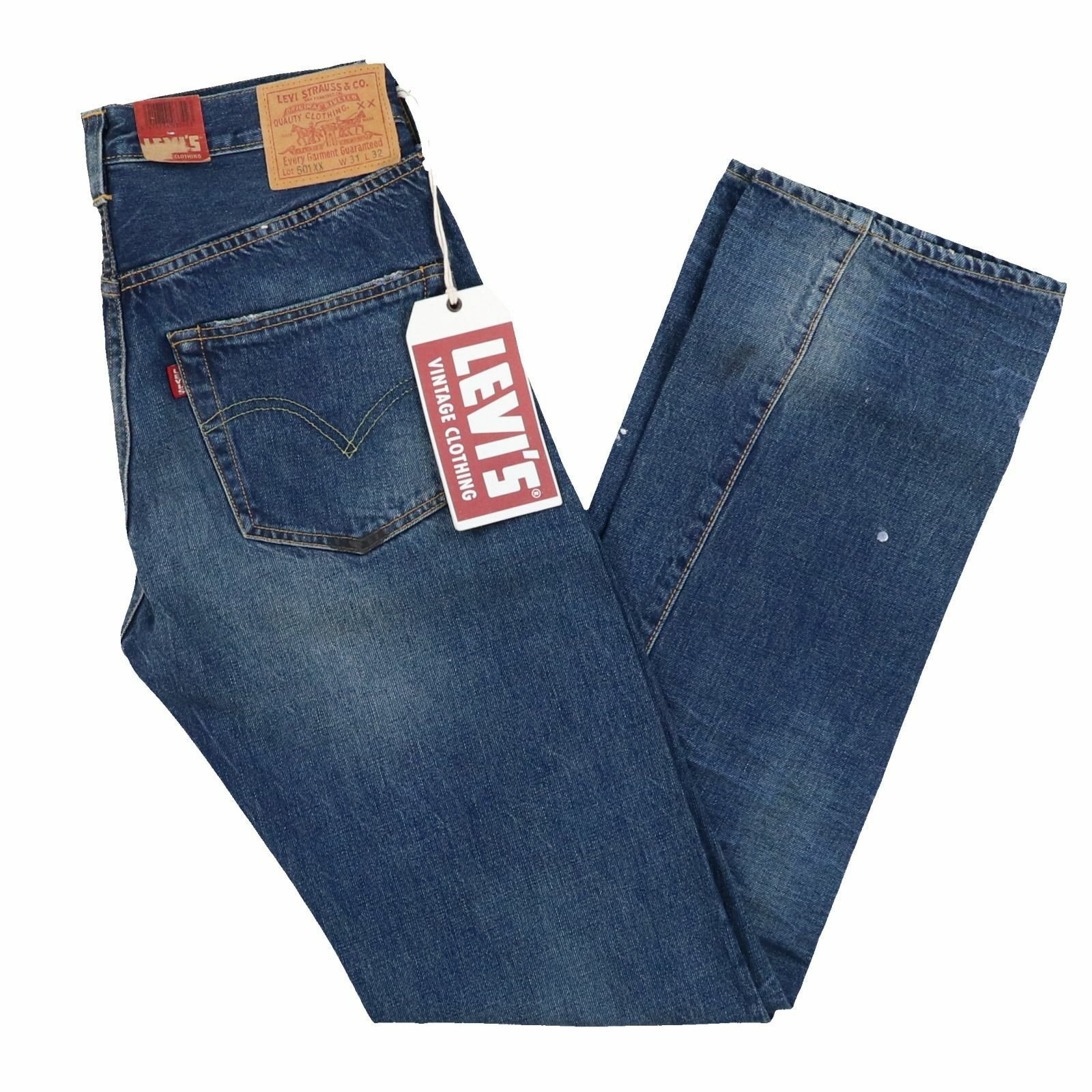 Levis 501 Jeans Men's Big E Vintage Shrink To Fit Selvage Pant