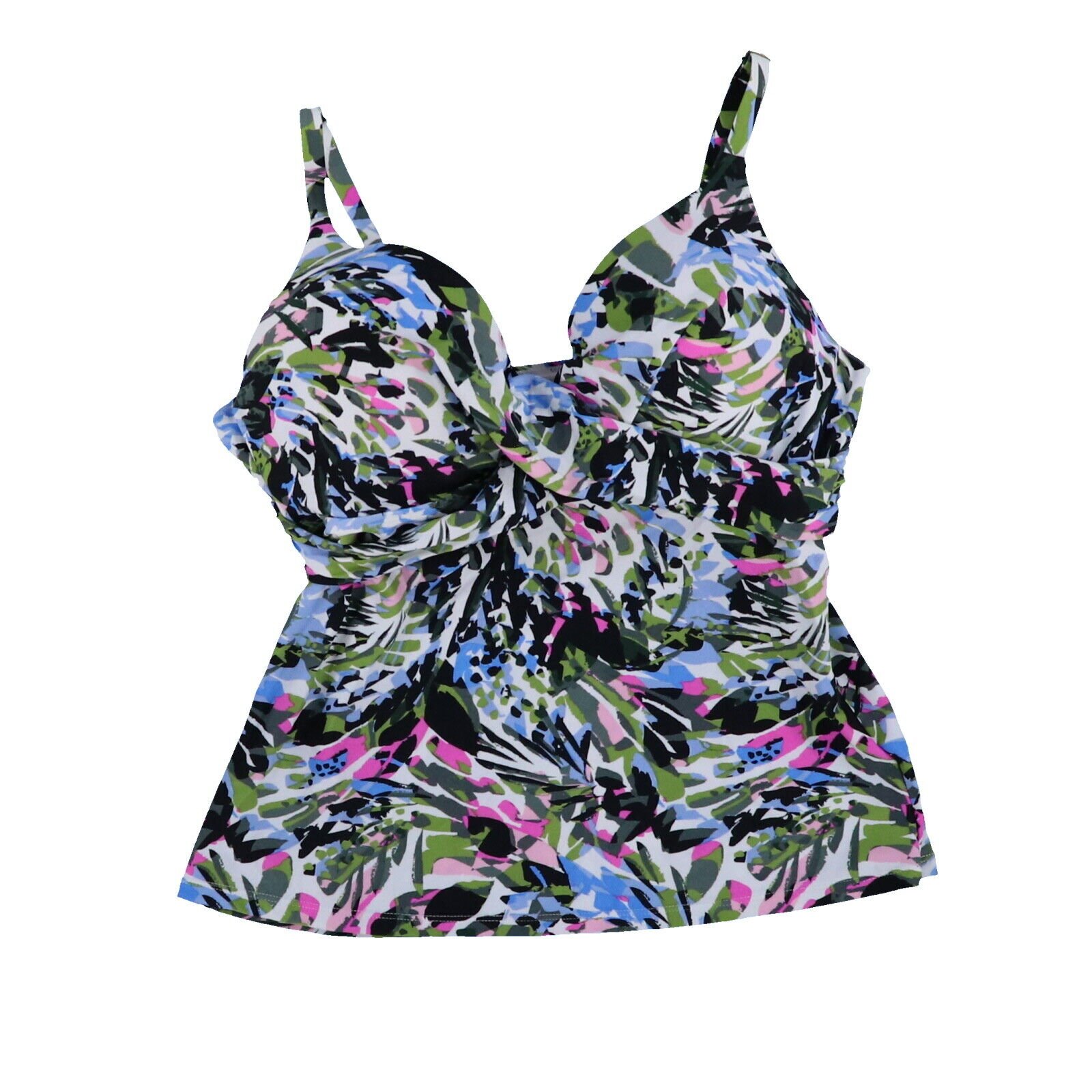 Island Escape Women's Tankini Swim Top Bathing Suit Swimsuit 6 8 10 12 14 16 New - Picture 42 of 47
