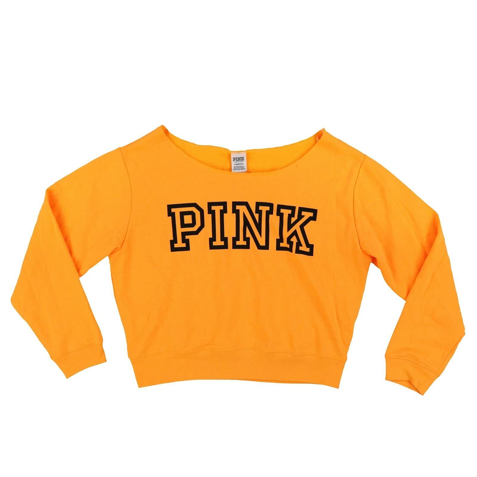 Victoria's Secret Pink Womens Cropped Sweatshirt Pullover Logo Long Sleeve New - Picture 21 of 25