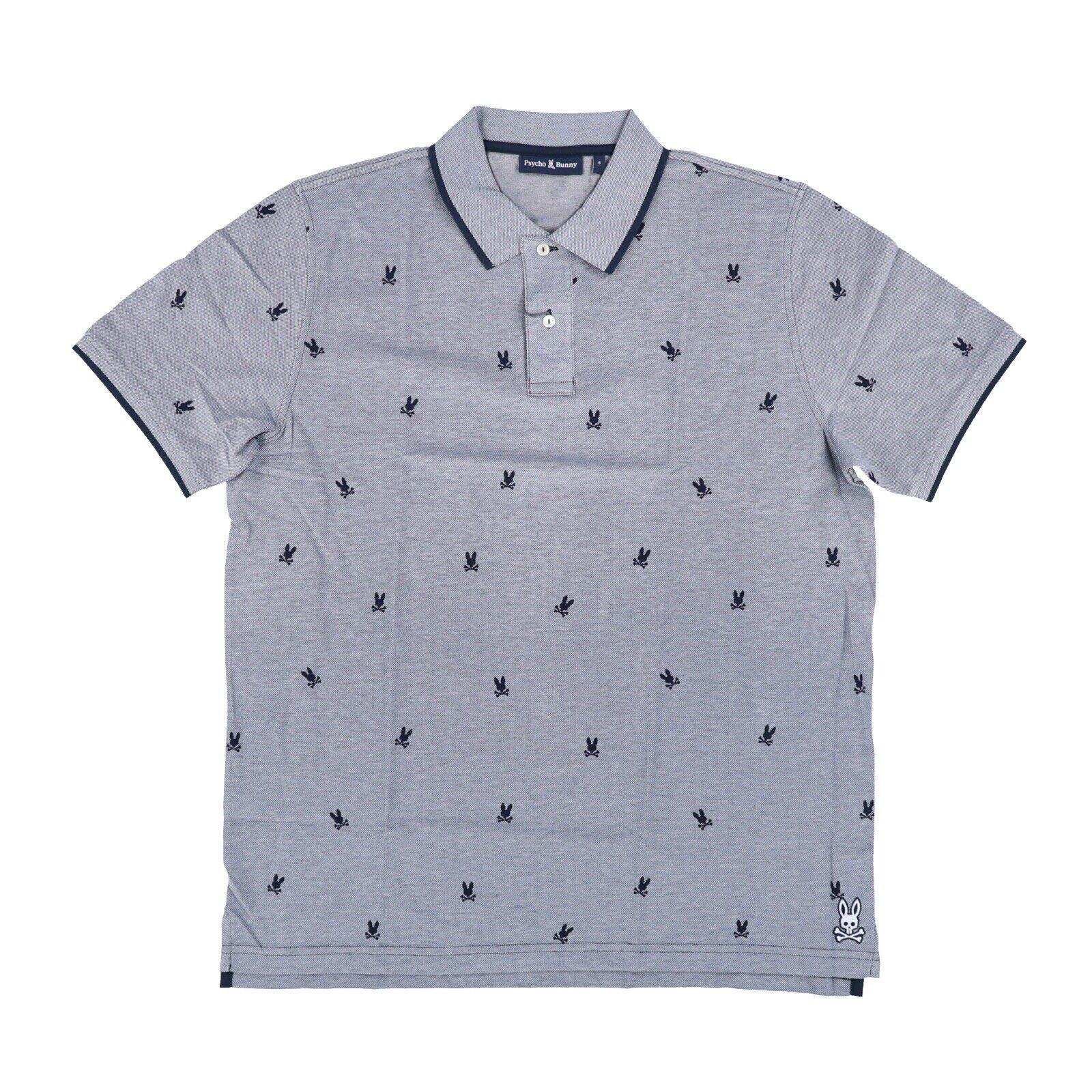 Psycho Hase Herren Poloshirt Grafik Netz Kragen Kurzarm Logo M L XL NEU - Bild 3 von 7