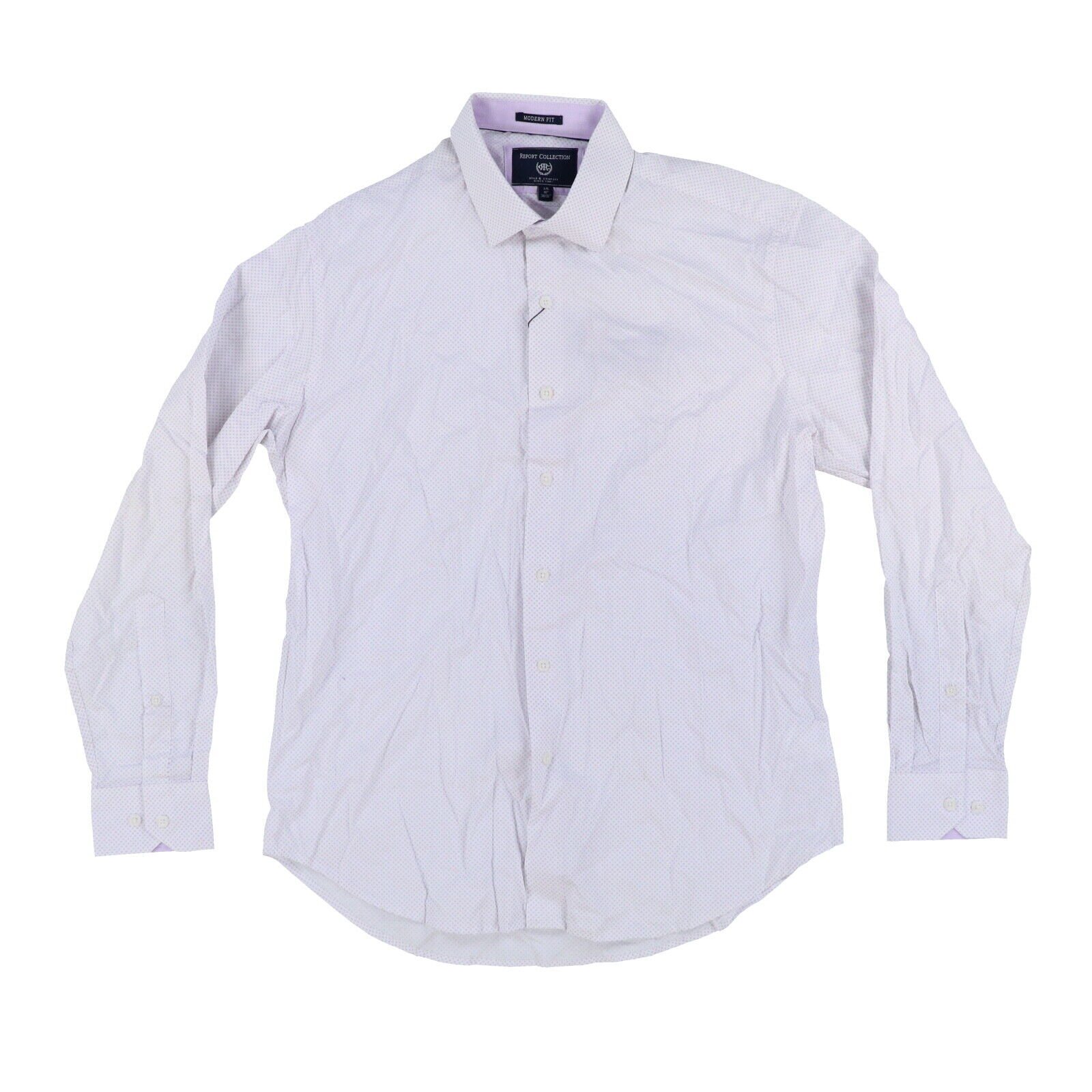 Report Collection Men s Dress Shirt Modern Fit Long Sleeve Collared Buttondown - Picture 12 of 16