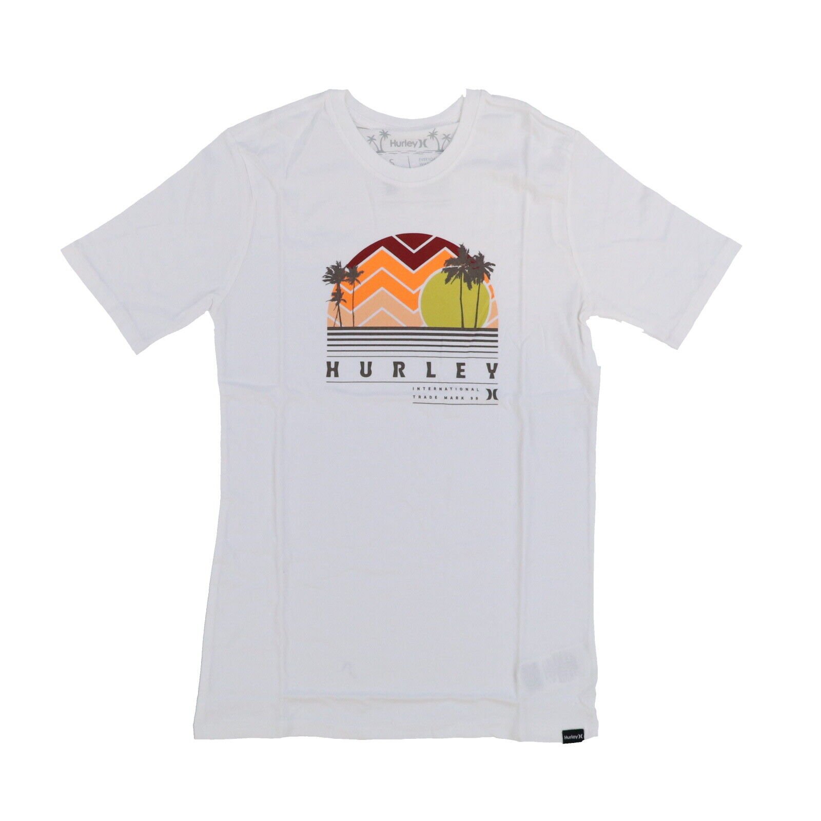 Camiseta Hurley Para Hombre Cuello Redondo Mangas Cortas Camisa Logotipo Estampado Algodón Nueva Con Etiquetas - Imagen 8 de 10
