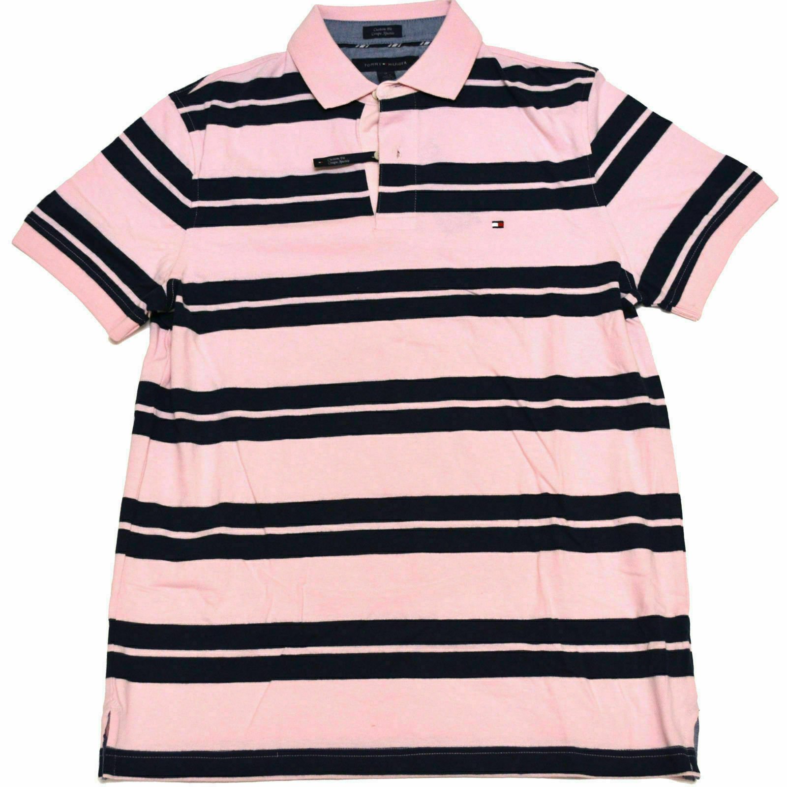 Polo uomo Tommy Hilfiger vestibilità personalizzata maglia manica corta logo bandiera nuova - Foto 18 di 23