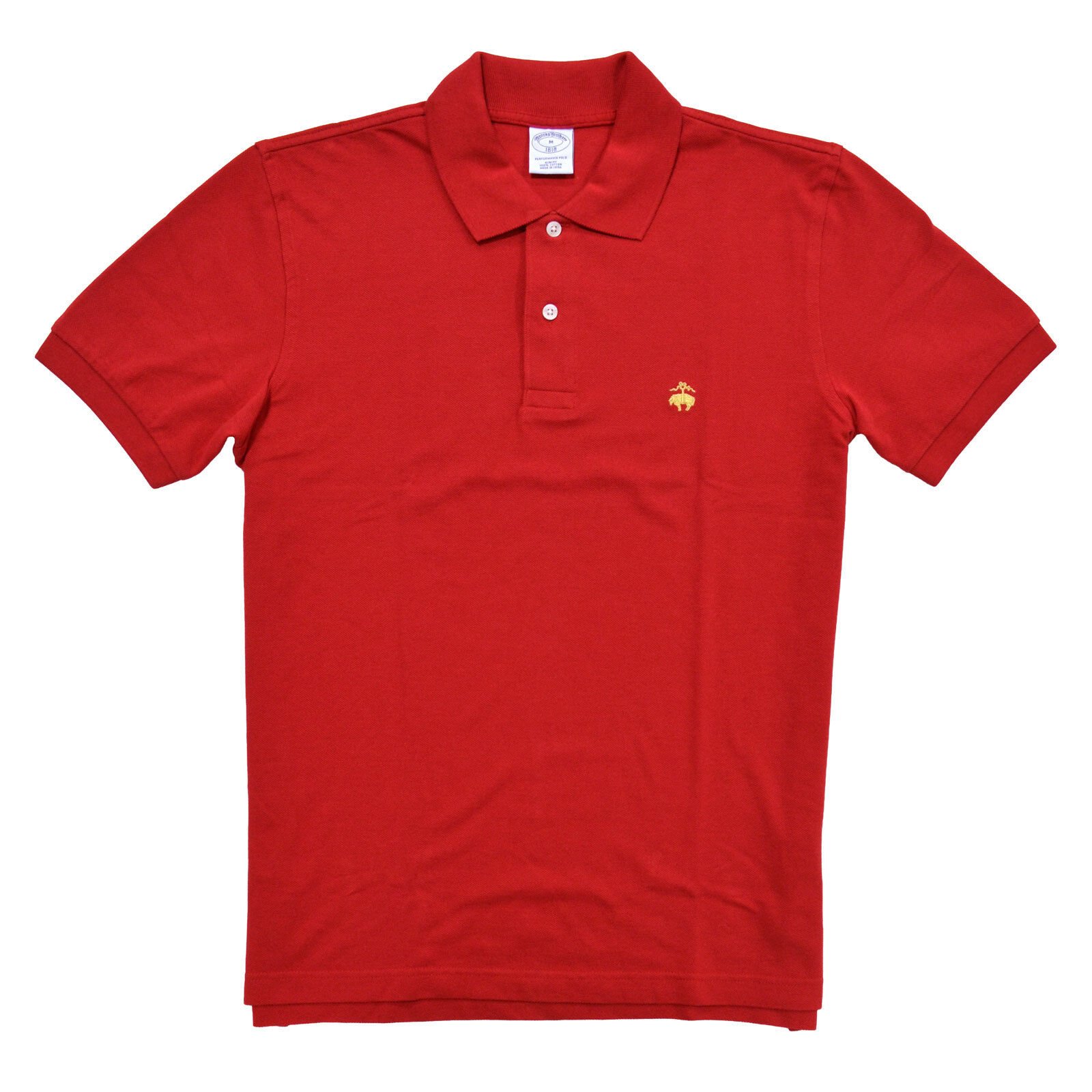 Brooks Brothers Mens Slim Fit Polo Shirt Golden Fleece Logo Performance Mesh New - Picture 5 of 13