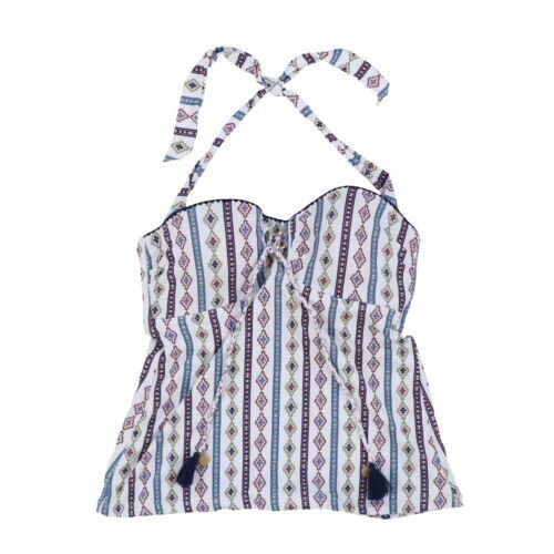 Jessica Simpson Womens Tankini Swim Top Tie Front Bathing Suit Swimwear S M Xl - Picture 3 of 6