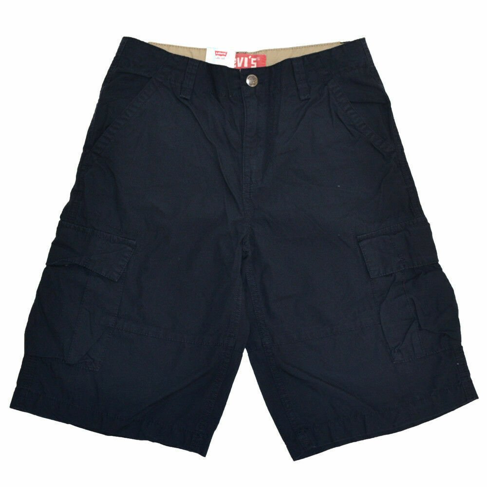 Levis Jungen Cargoshorts lässig flache Unterseite vorne entspannte Passform Canvas 5 6 14 Neu - Bild 8 von 10