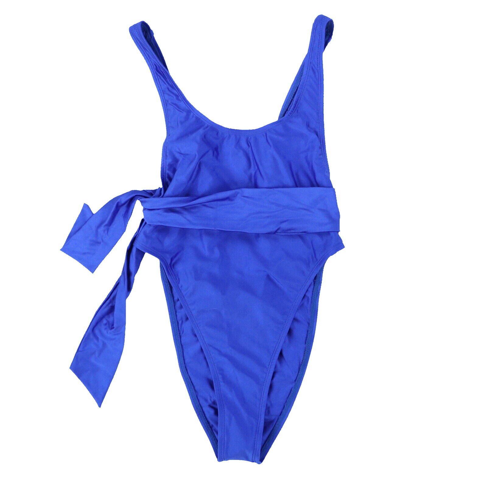 Ris-K One Piece Damen-Badeanzug Wrap Around Stretch Komfort hohes Bein blau neu - Bild 3 von 3